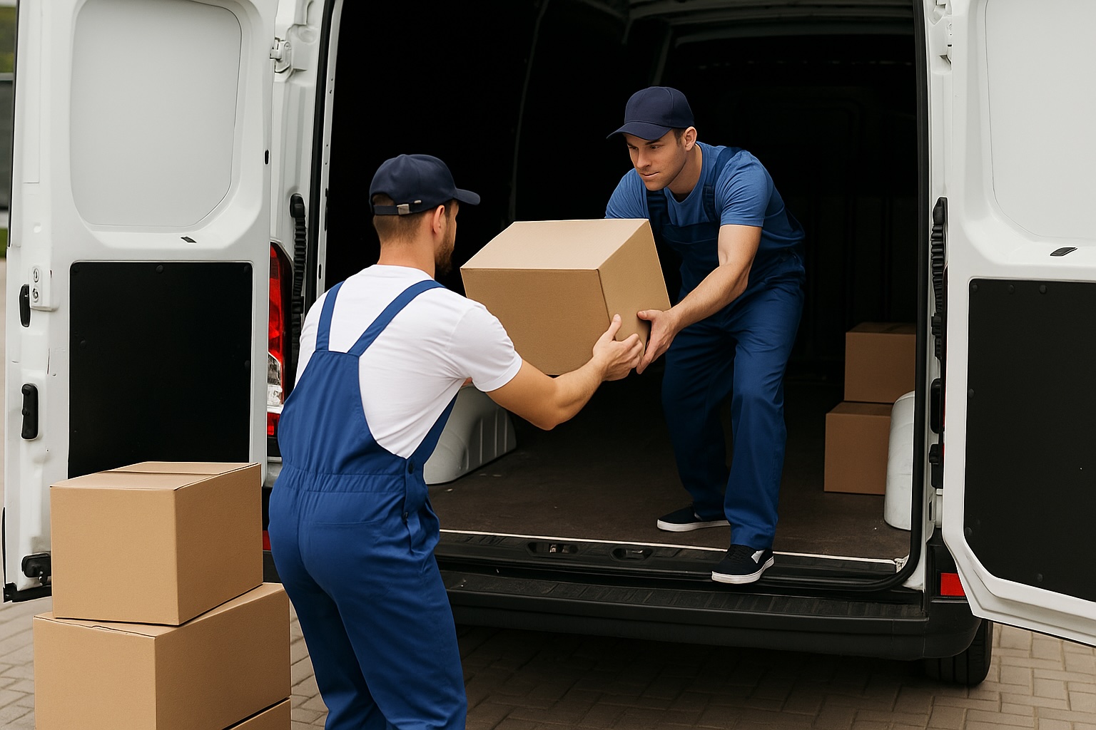 BELANY boxes loading into Sameday van
