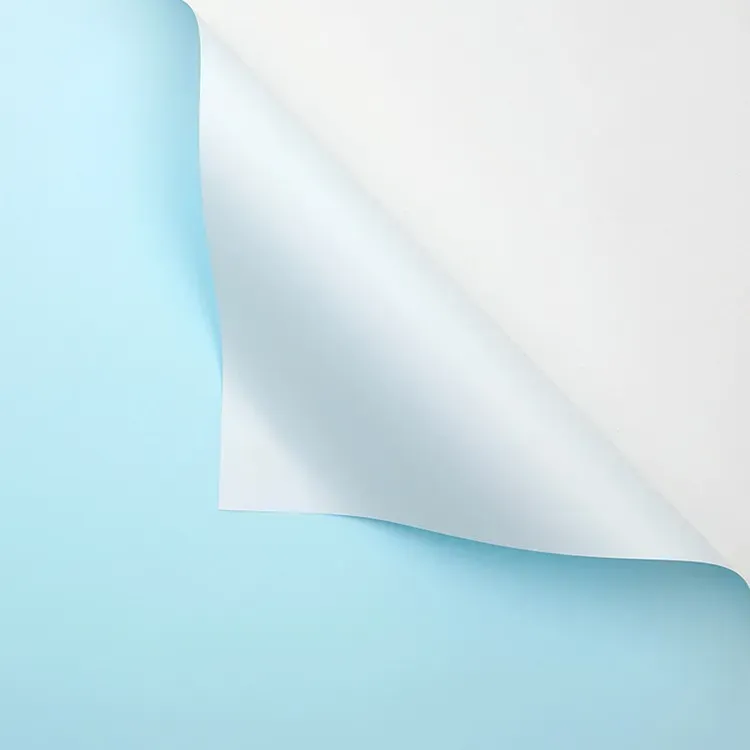 Bicolor cellophane, blue+white #131
