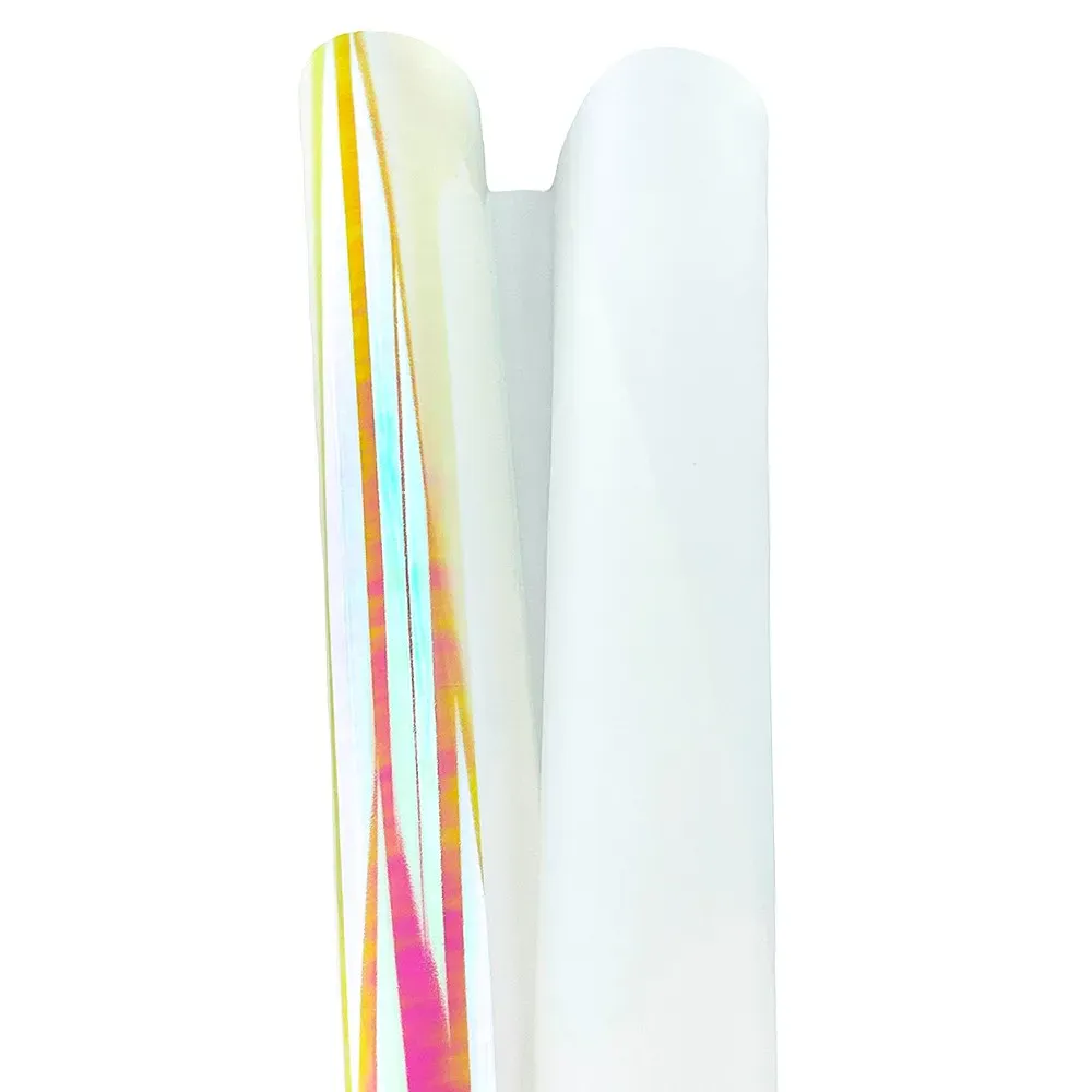 Double-sided white cellophane with hologram effect