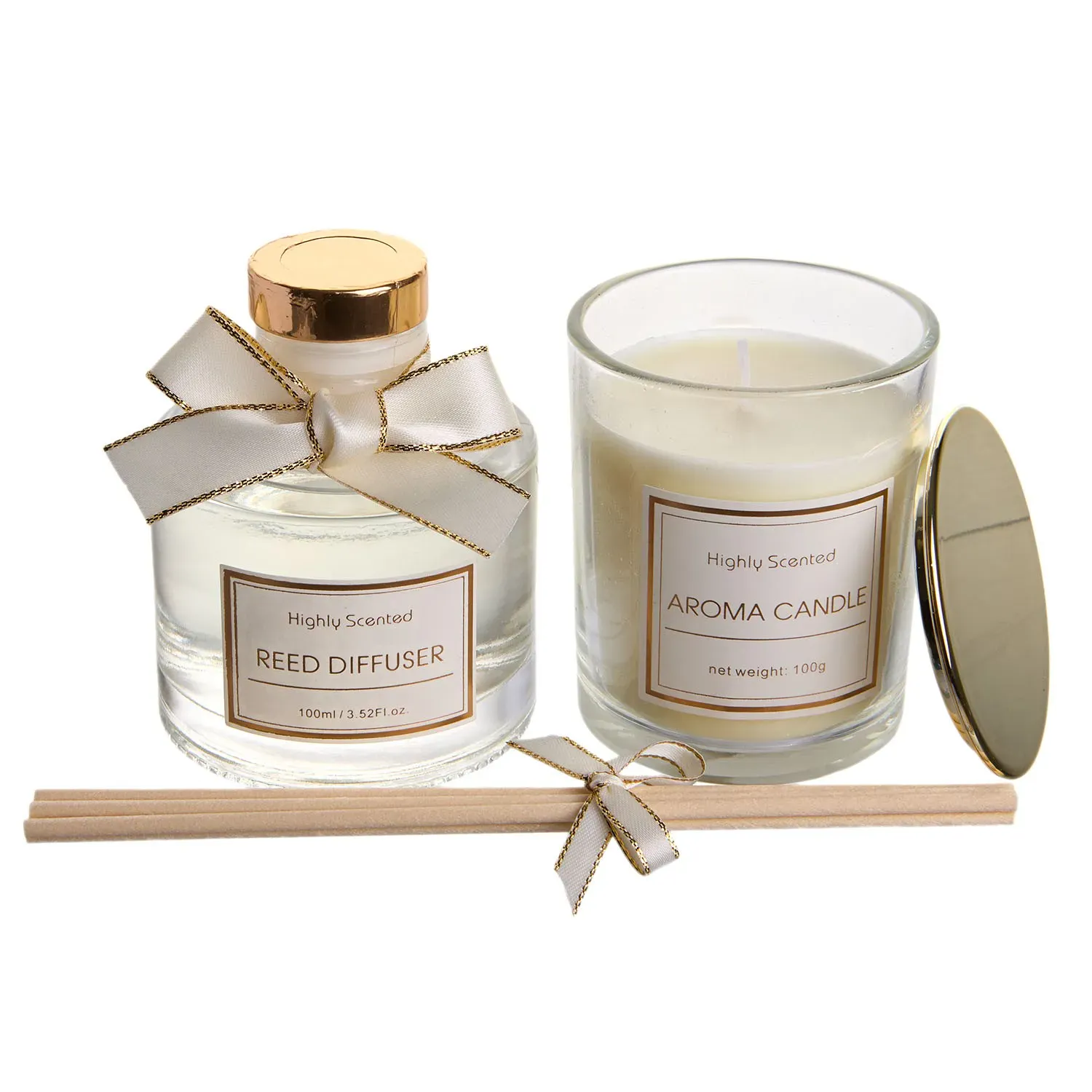 Set difuzor de aromă și lumânare de aromă "Gifty" White musk photo 9