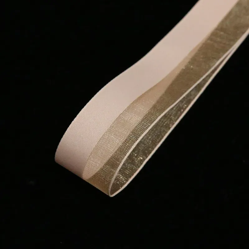 Organza ribbon Half, Peach, 2.6 cm / 18.28m #053