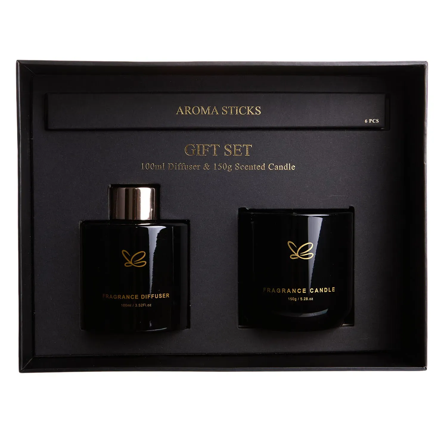 Shangrilla "Golden" aroma diffuser and aroma candle set