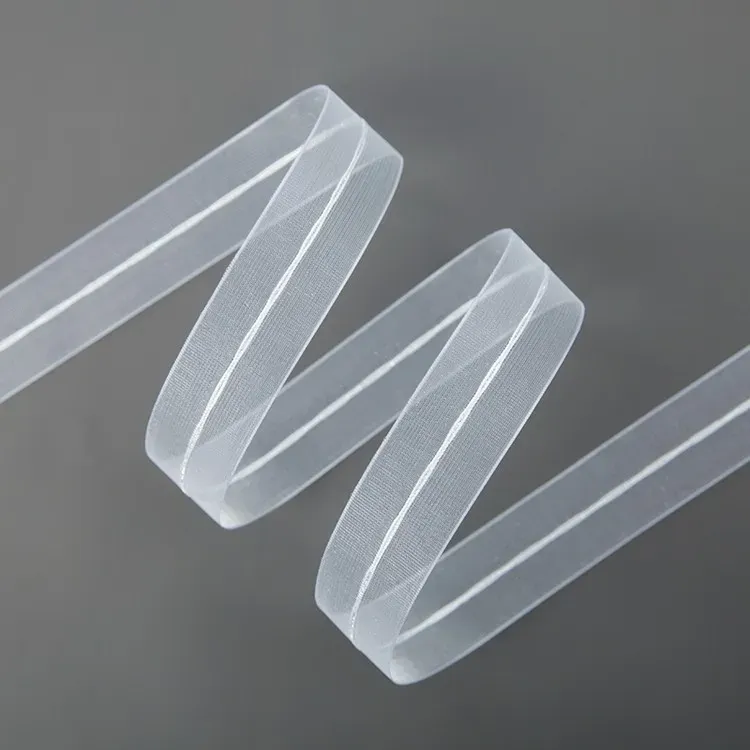Wstążka z organzy "Beauty Line", biała 2,5cm / 32m #111