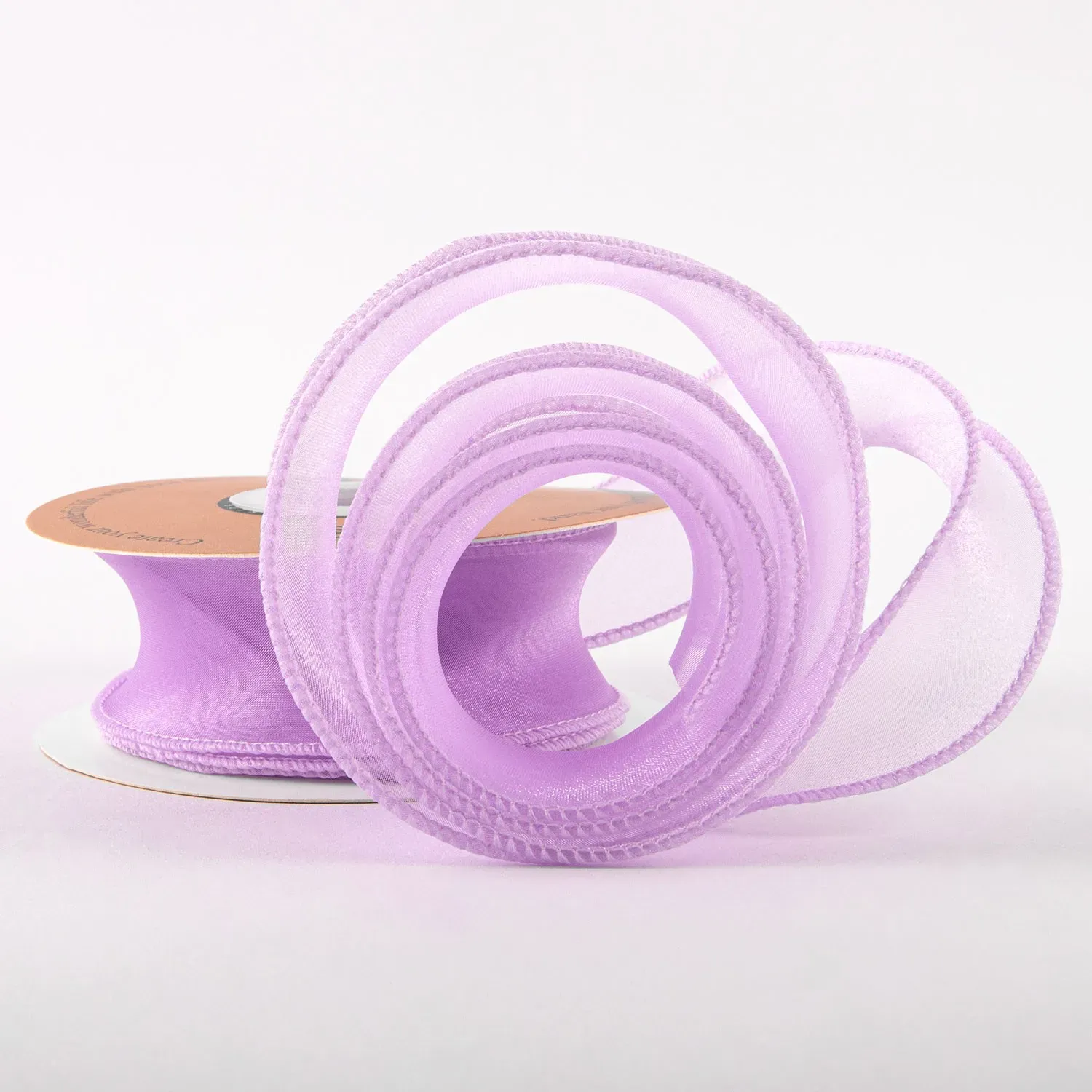 Wstążka z organzy "Uni", liliowa, 4cm / 9.11m #17