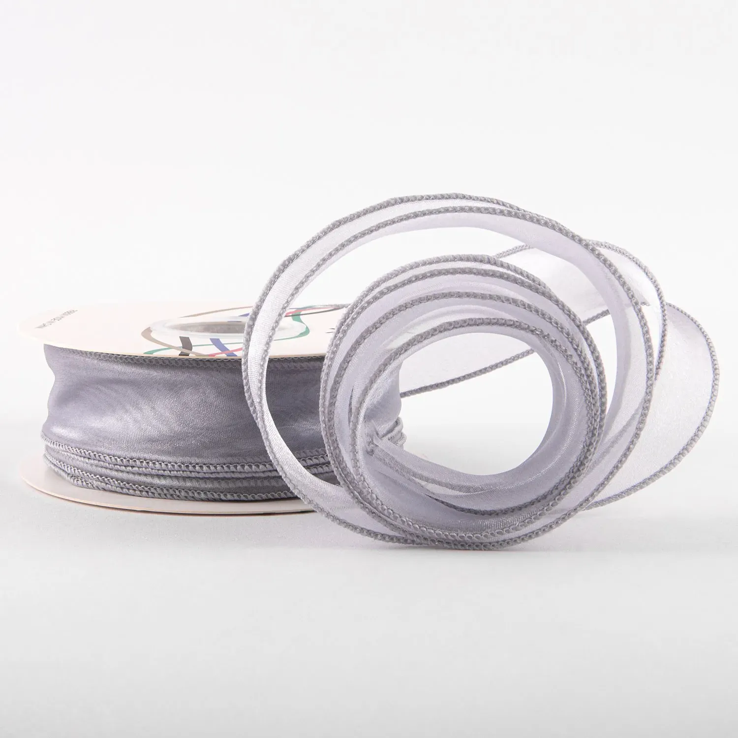 Panglică din organza "Uni", albastru,  4cm / 9,11m #59