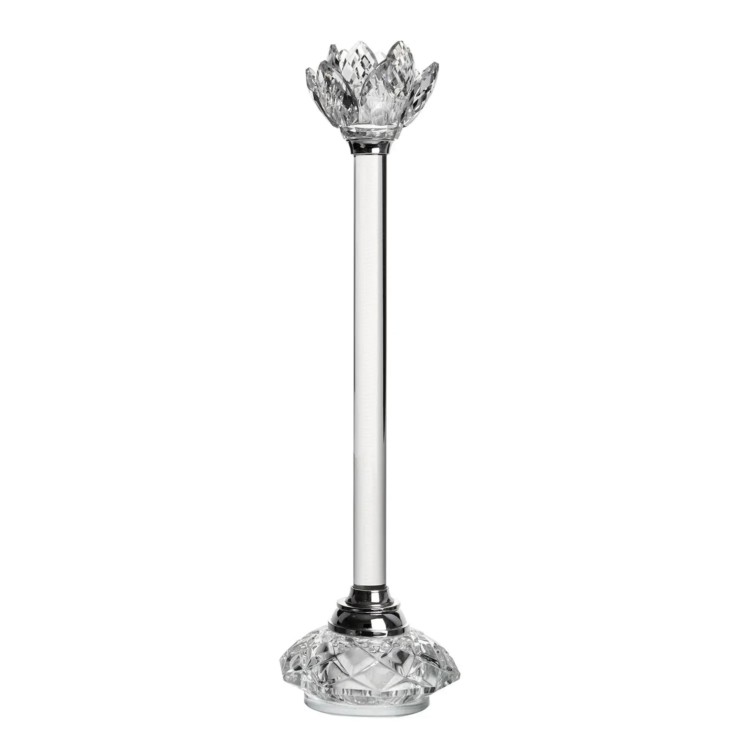 Glass candle holder for 1 candle, 35 cm "Lotus M"