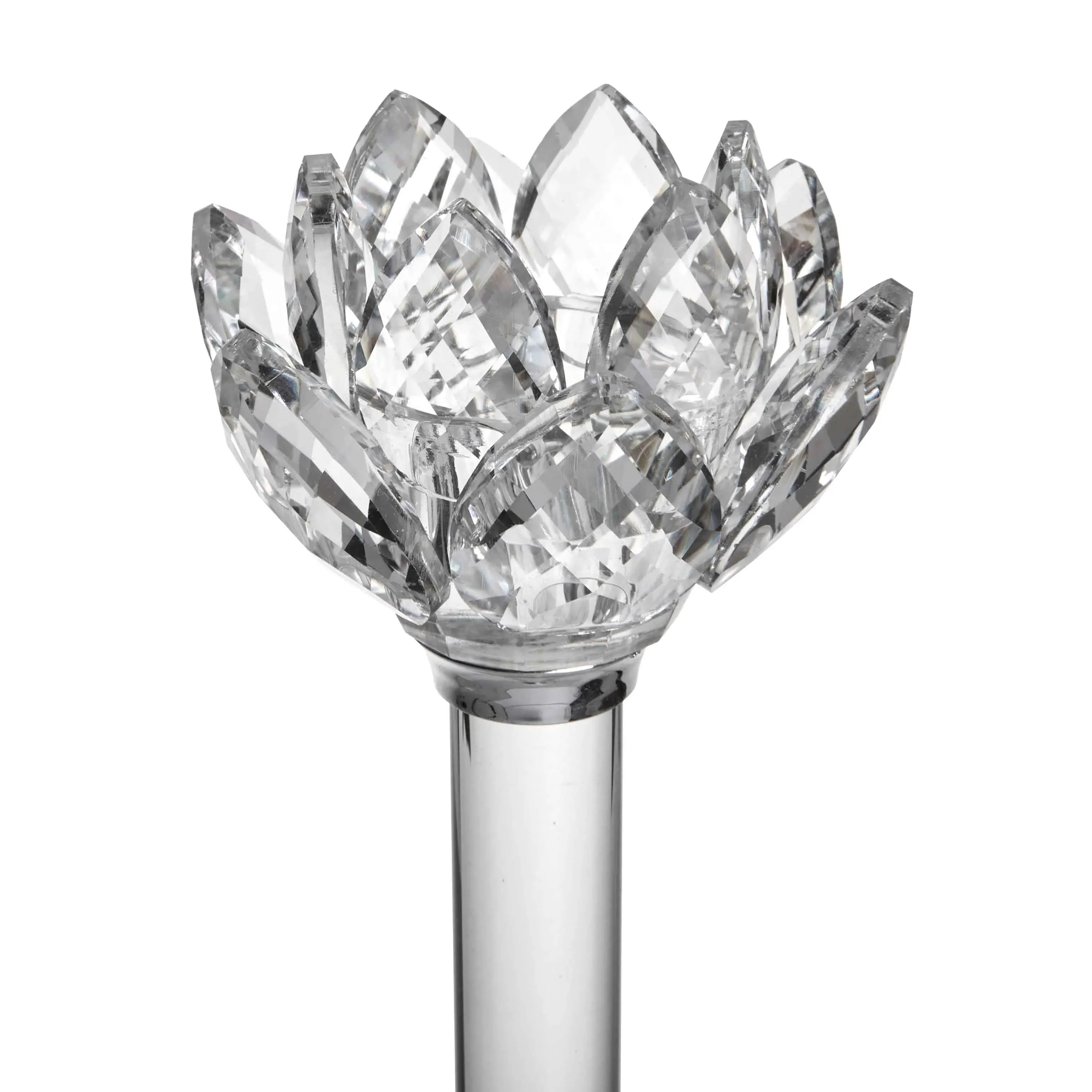 Glass candle holder for 1 candle, 35 cm "Lotus M" photo 2