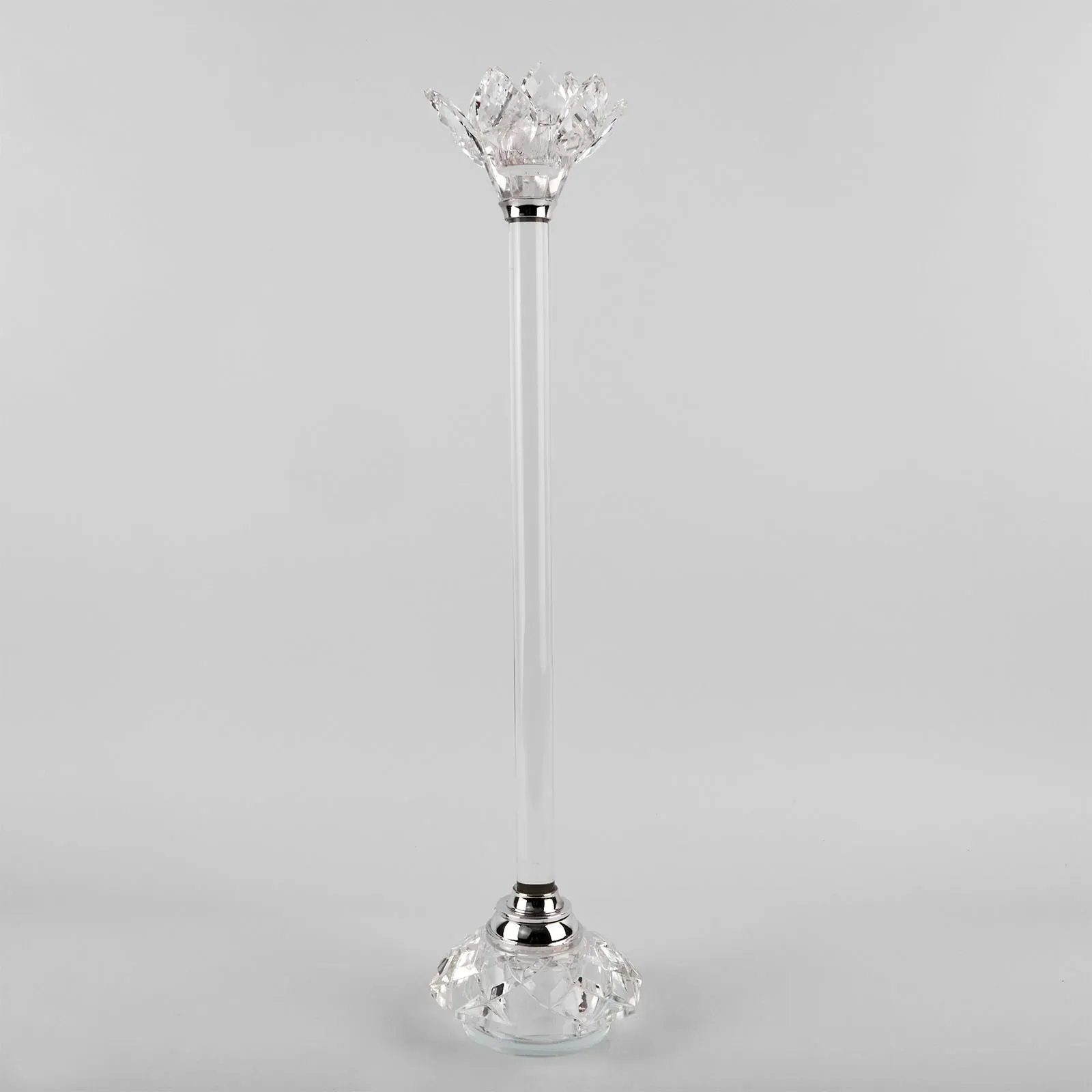 Üveg gyertyatartó 1 gyertyához, 44 cm "Lotus L"