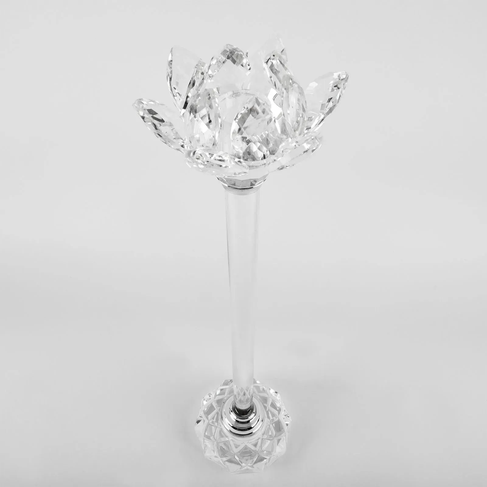 Üveg gyertyatartó 1 gyertyához, 44 cm "Lotus L" photo 5