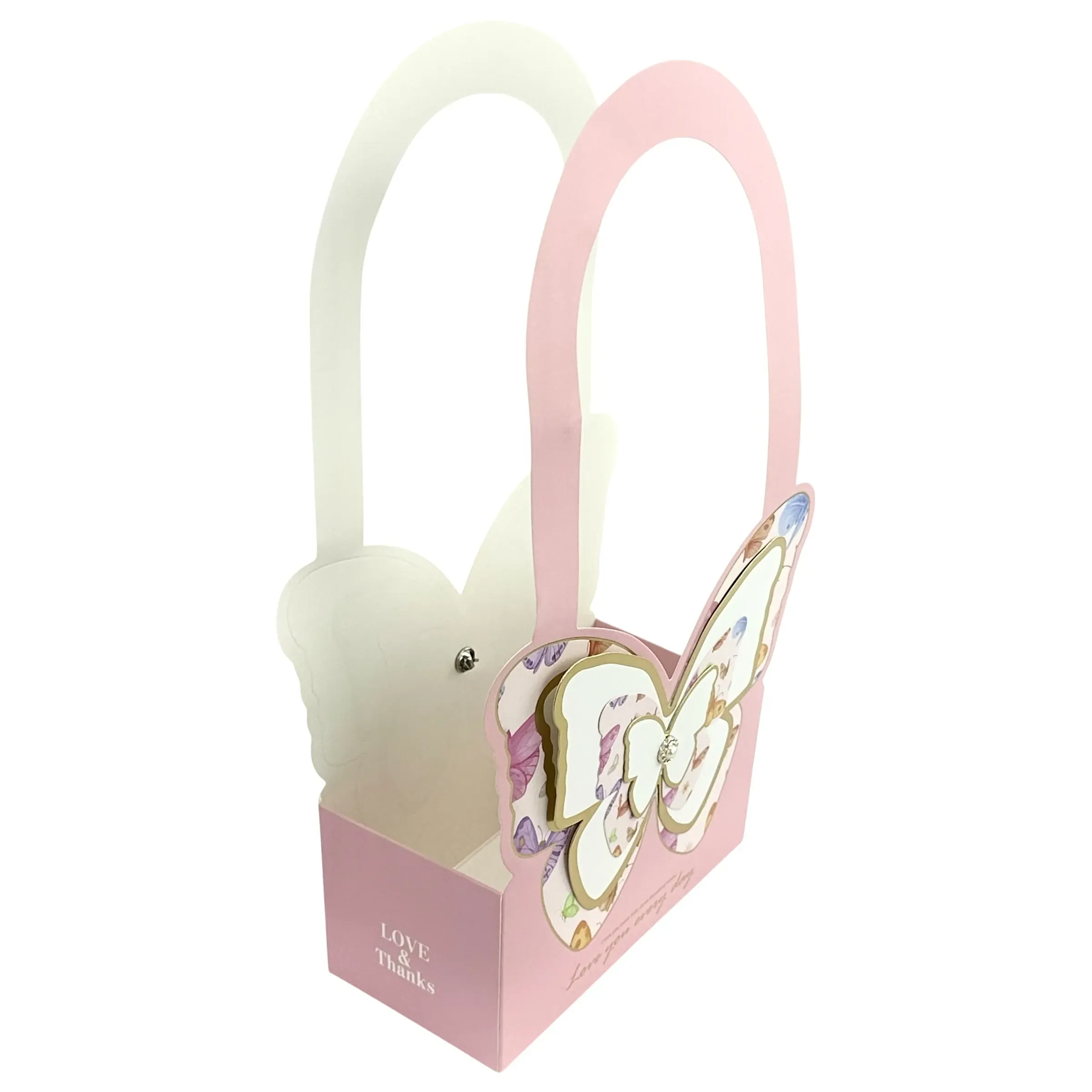 Set 2 pachete pentru flori roz "Butterfly" 18x9x36.5 photo 3