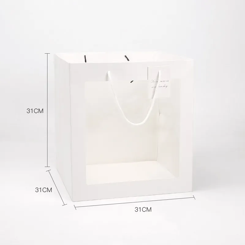Набор из 5 белых цветочных сумок 31x31x34,5 см