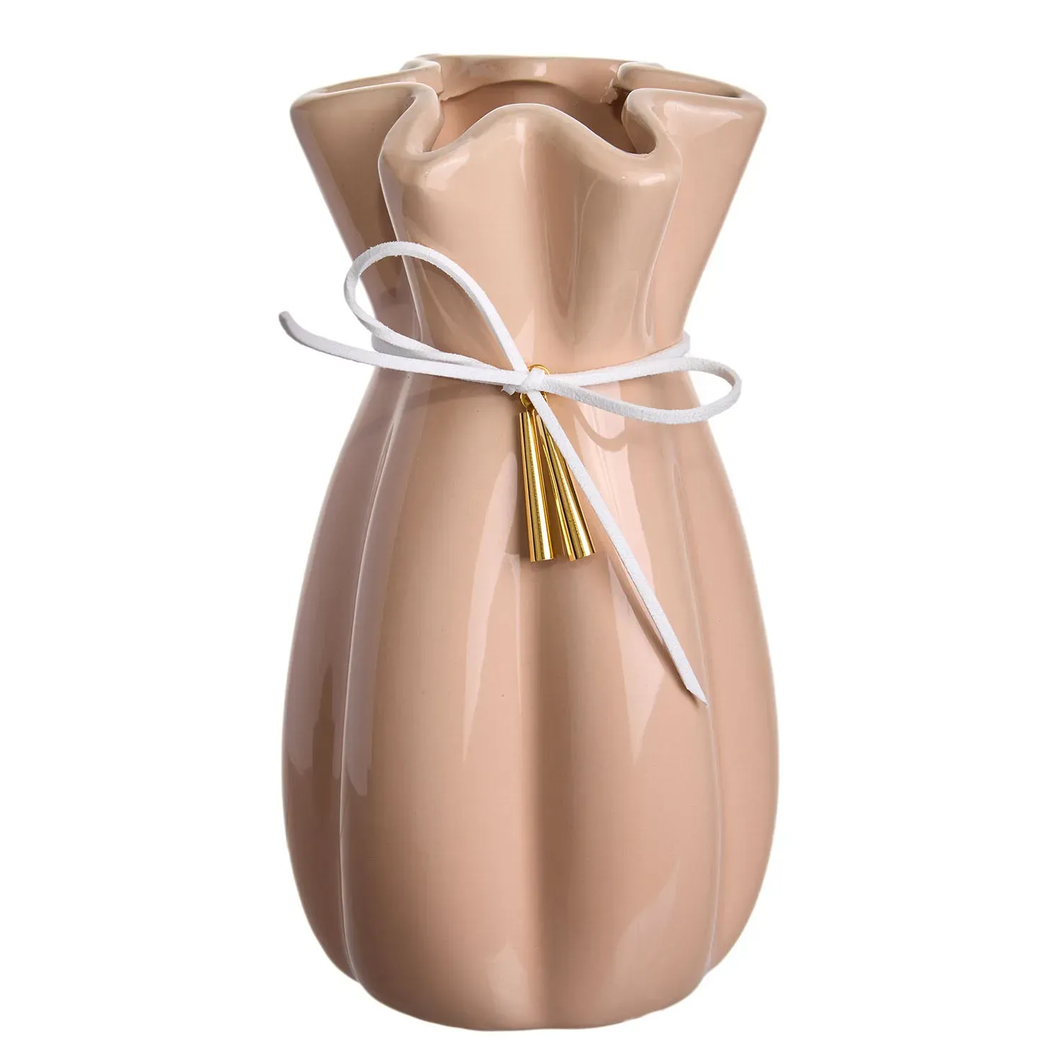 Vaza ceramica "Rosy" roz 20x10 photo 3