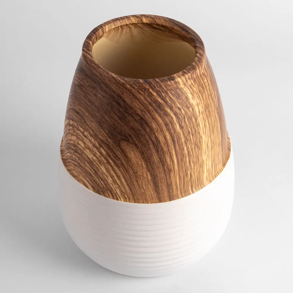 Vaza ceramica "Wood and Ceramic" alb 19x9 photo 2