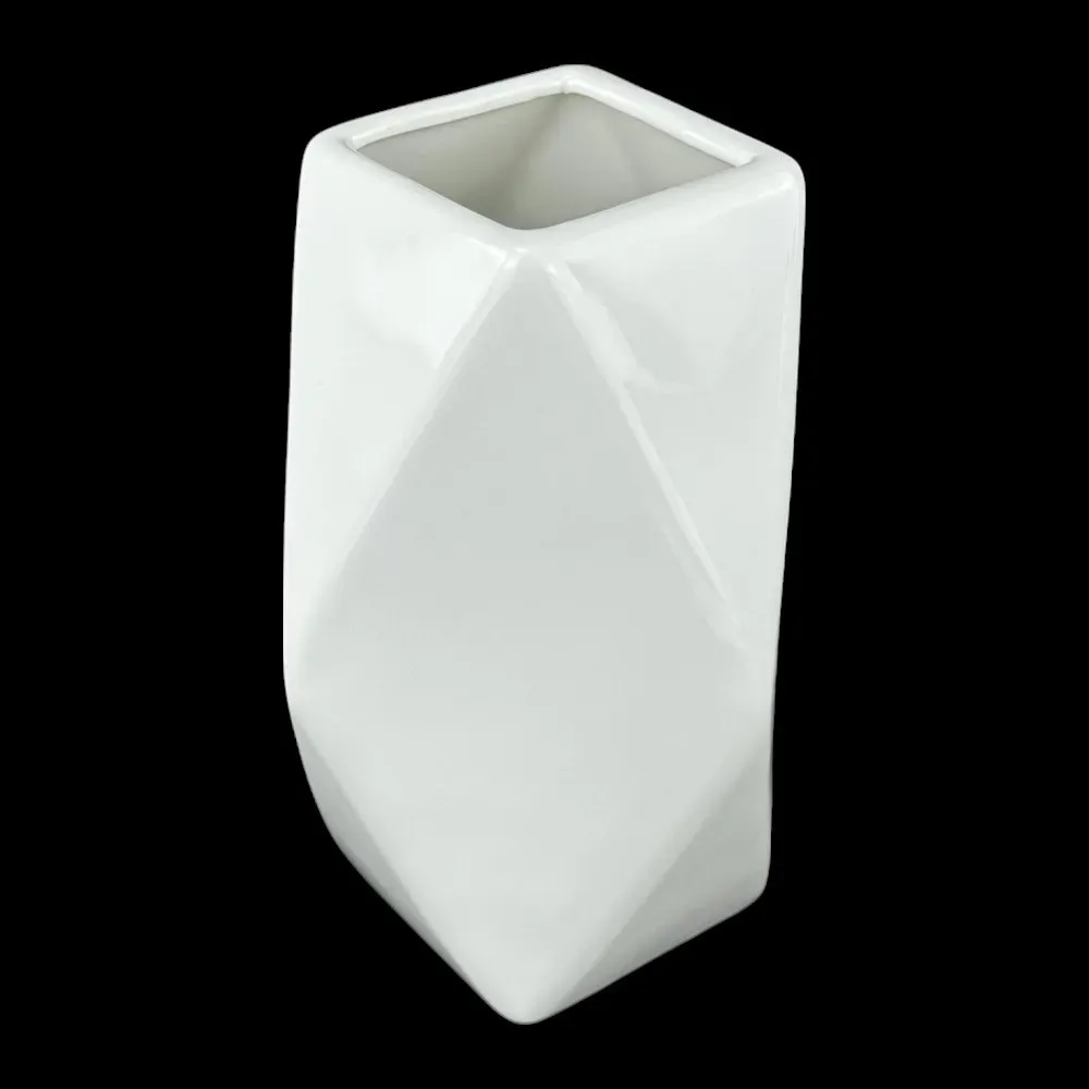 Vaza ceramica "Prism" alba photo 2