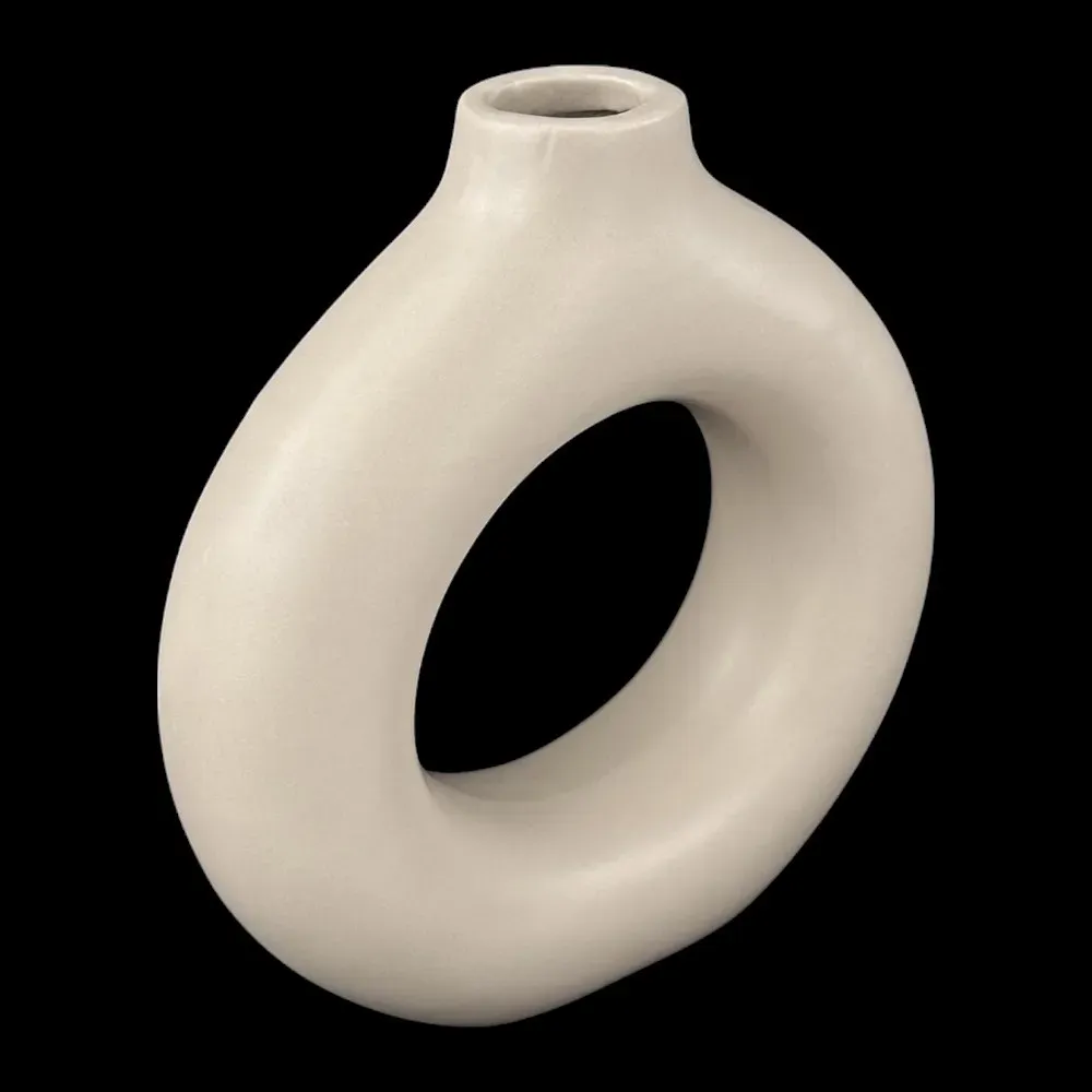 Vaza ceramica "Uitare" crema photo 2