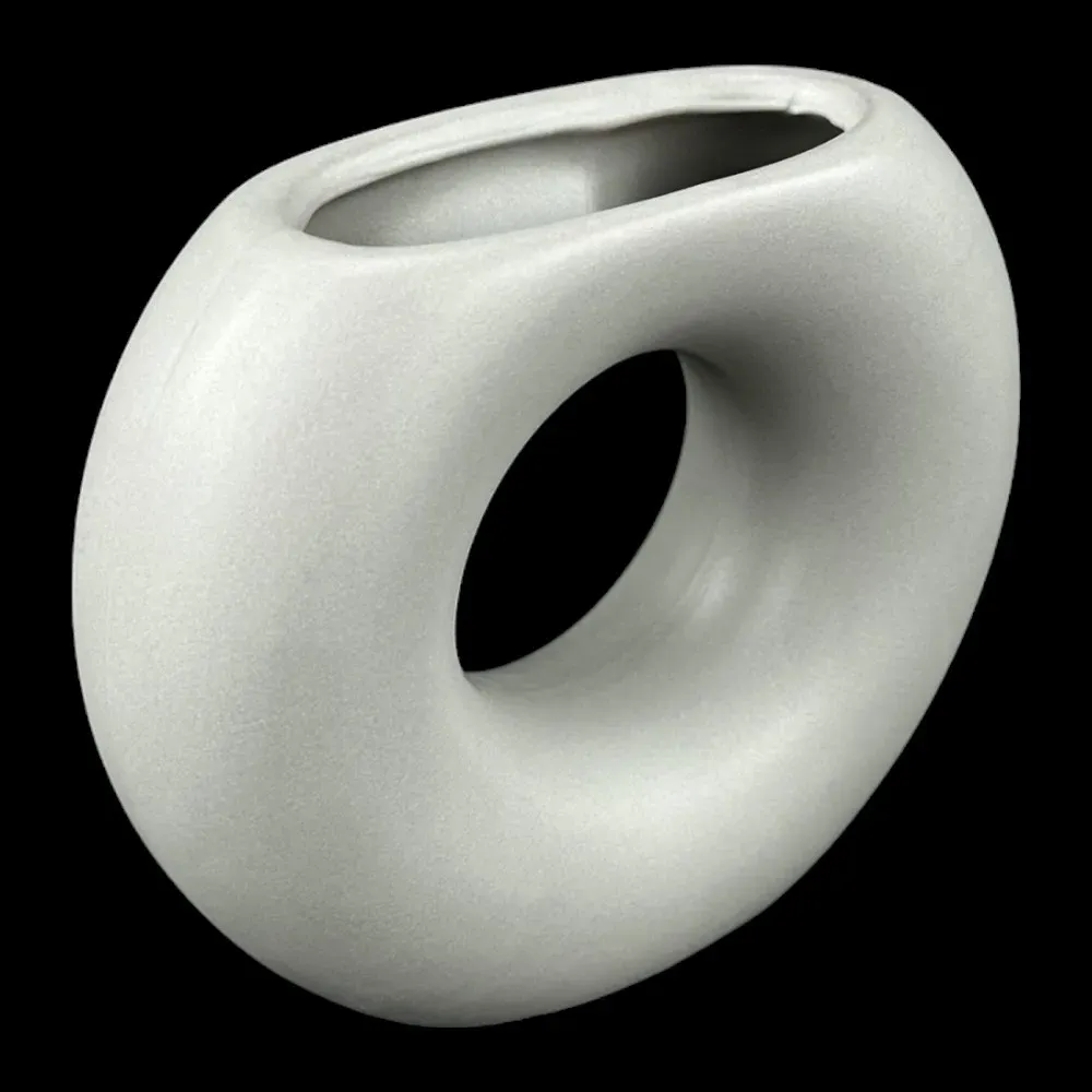 Vaza ceramic 'Mate' gri photo 2