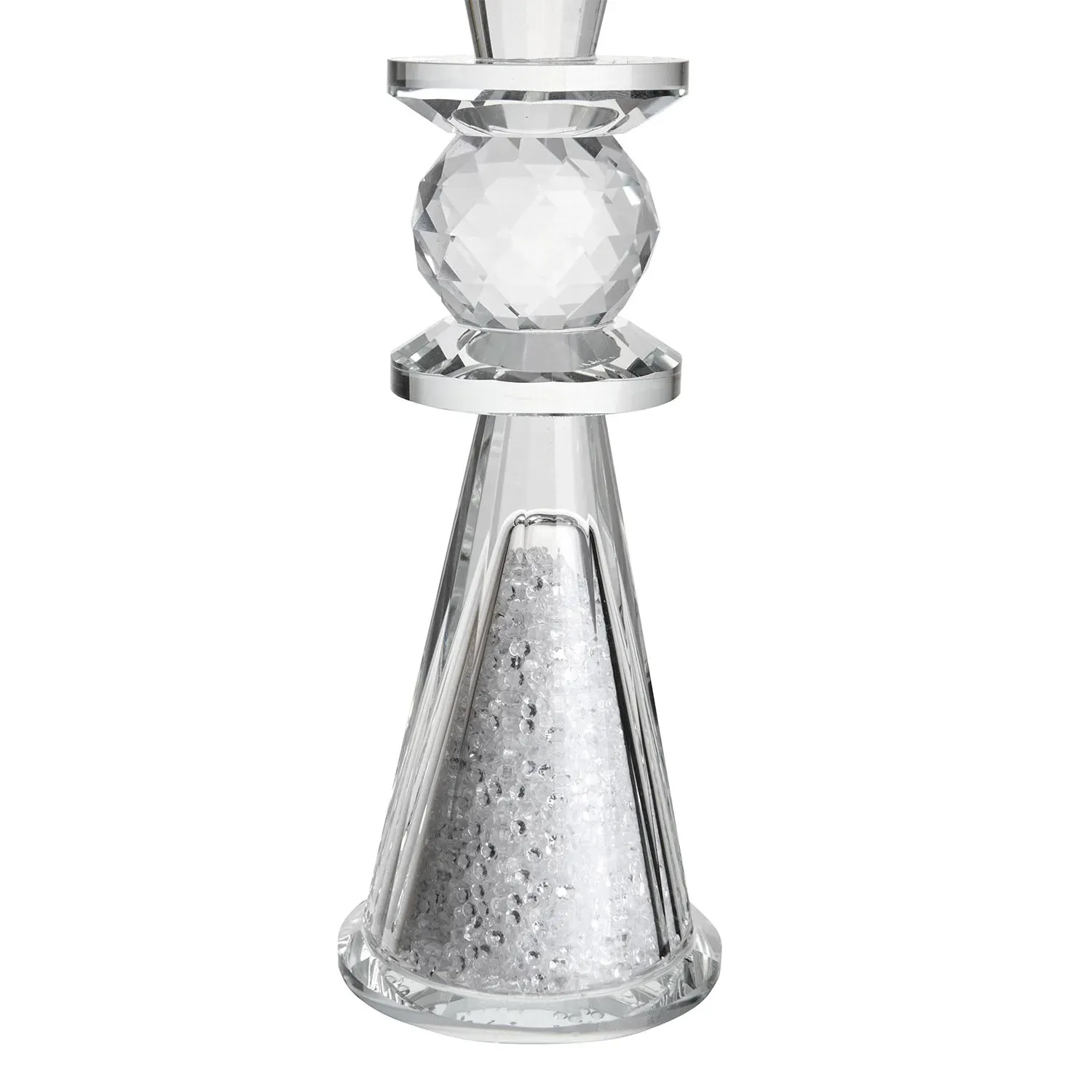 Glass candle holder for 1 candle, 26 cm photo 2