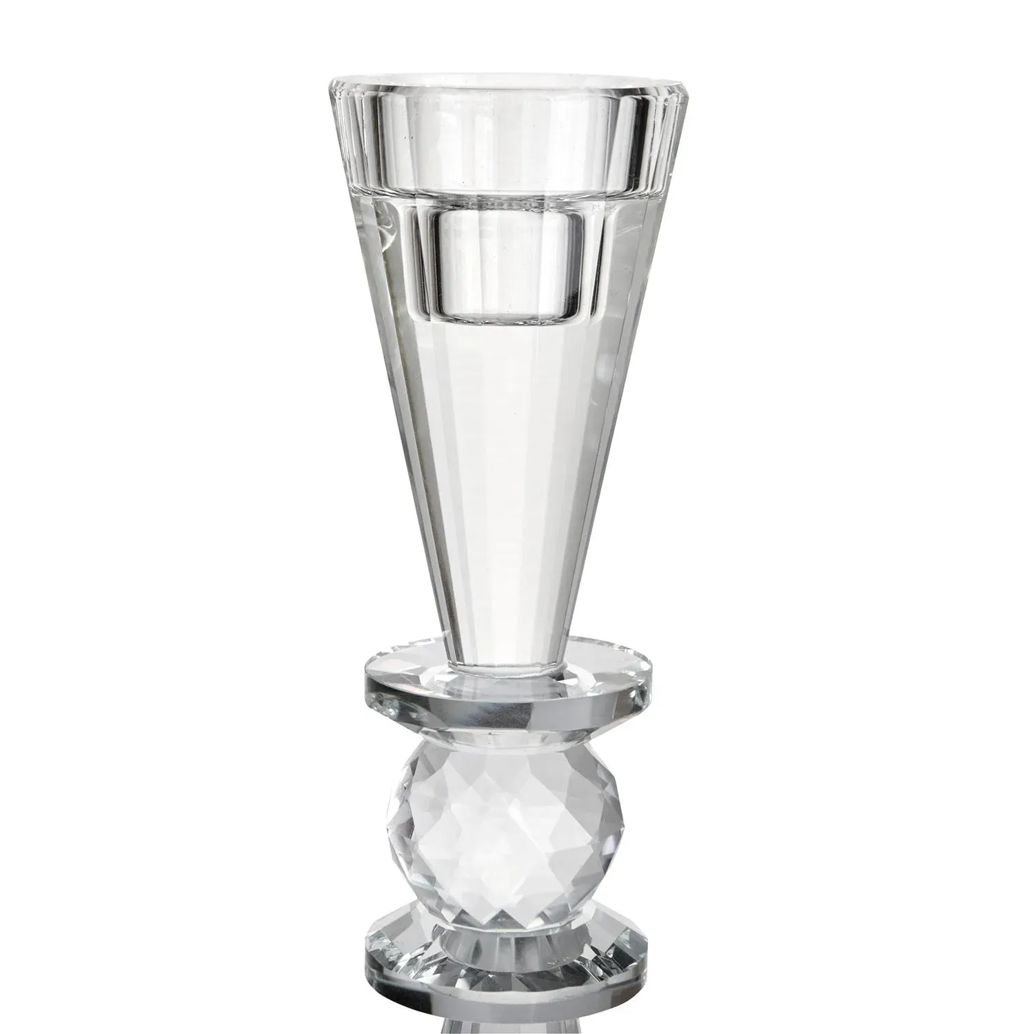 Glass candle holder for 1 candle, 26 cm photo 3