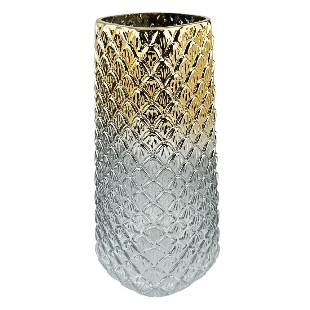 Vas de sticla "Gold Squama L" argintiu photo 2
