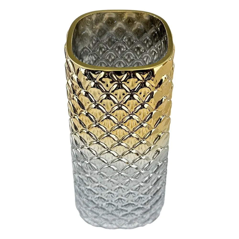 Vas de sticla "Gold Squama L" argintiu photo 3