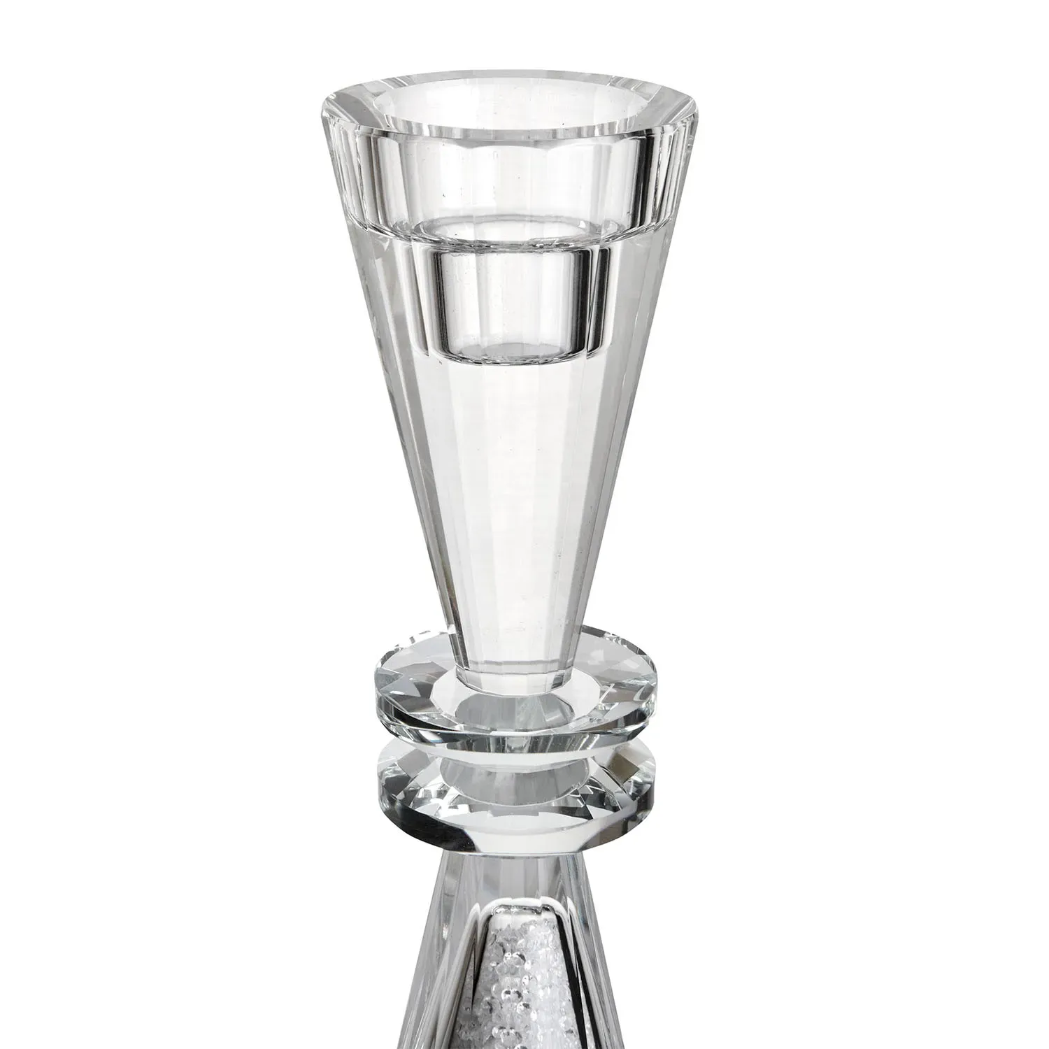 Suport de lumanare din sticla pentru 1 lumanare, 22 cm photo 2