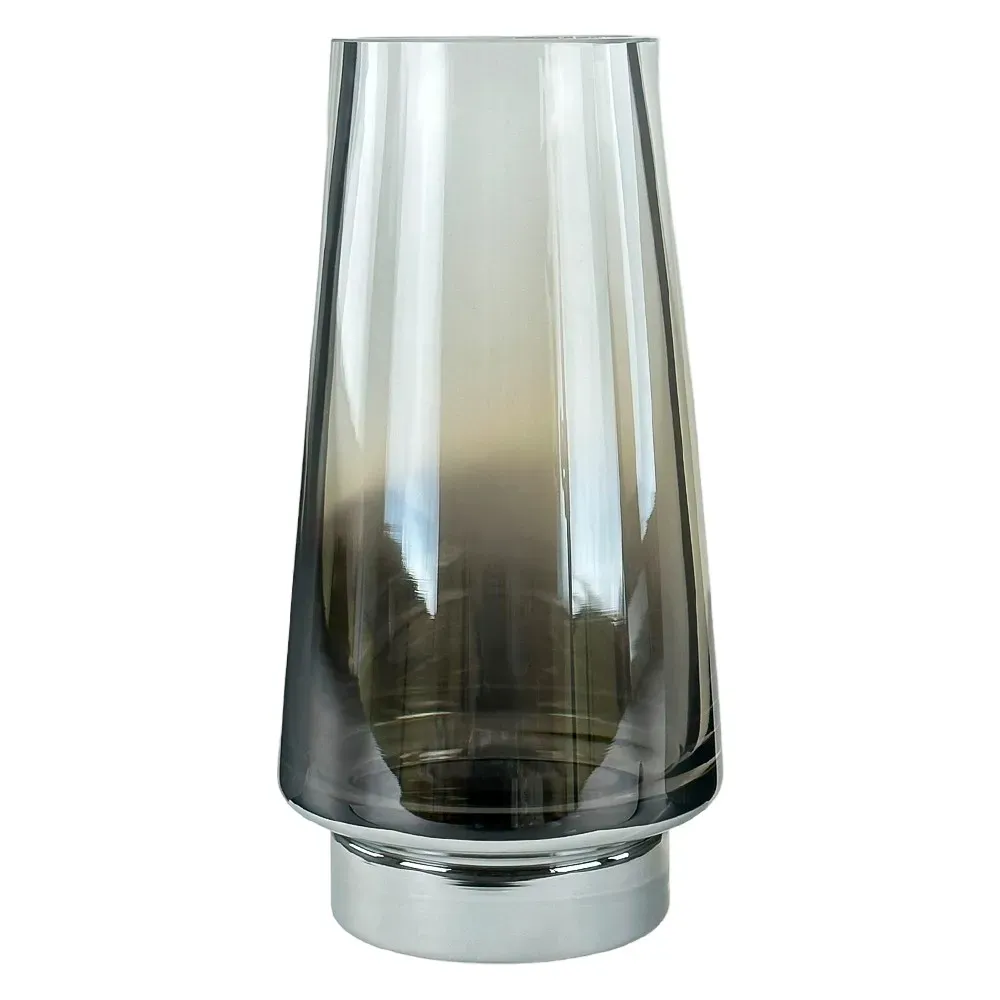 Vaza de sticla "Like a lamp L" gri photo 2