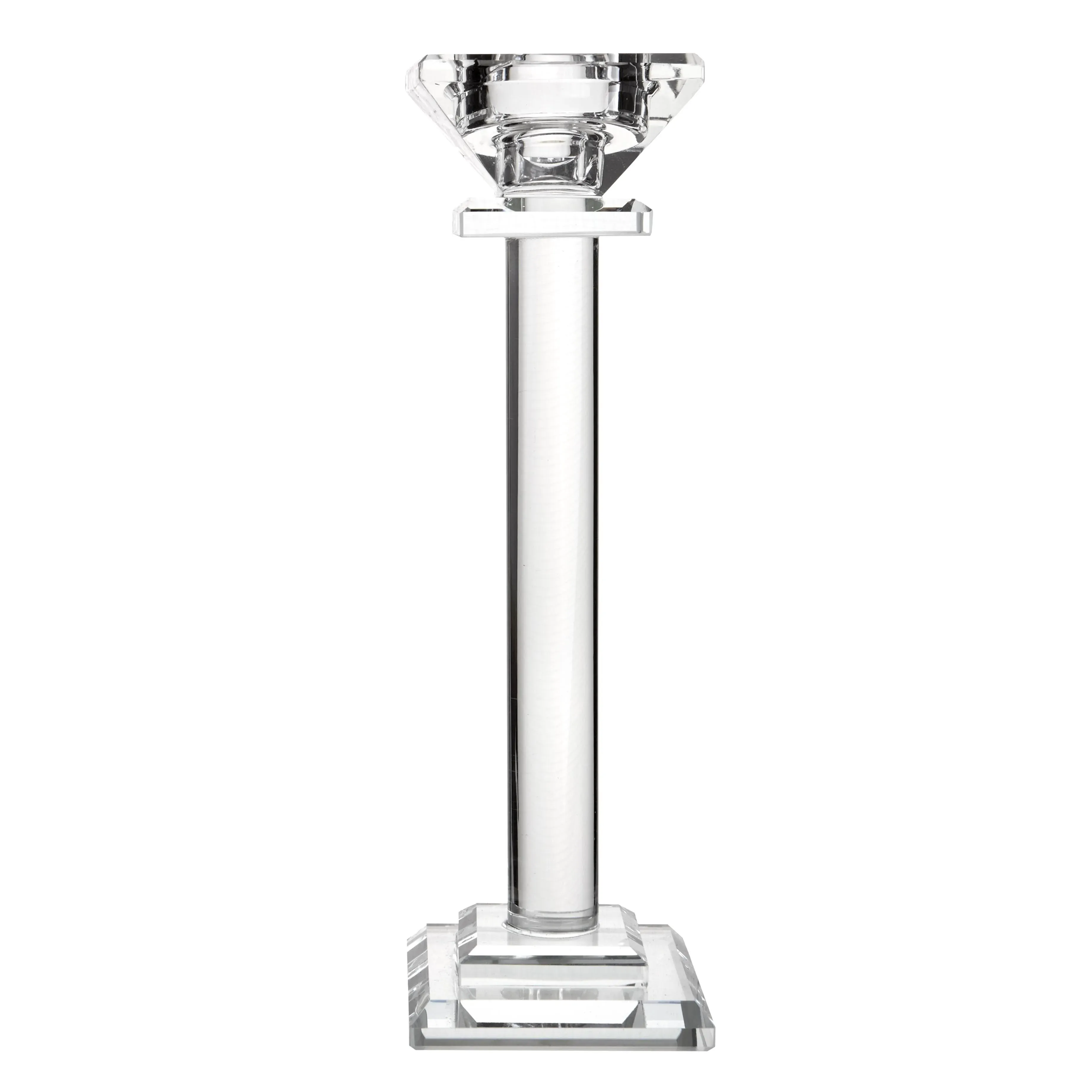 Small glass candle holder for a "Strong M" candle