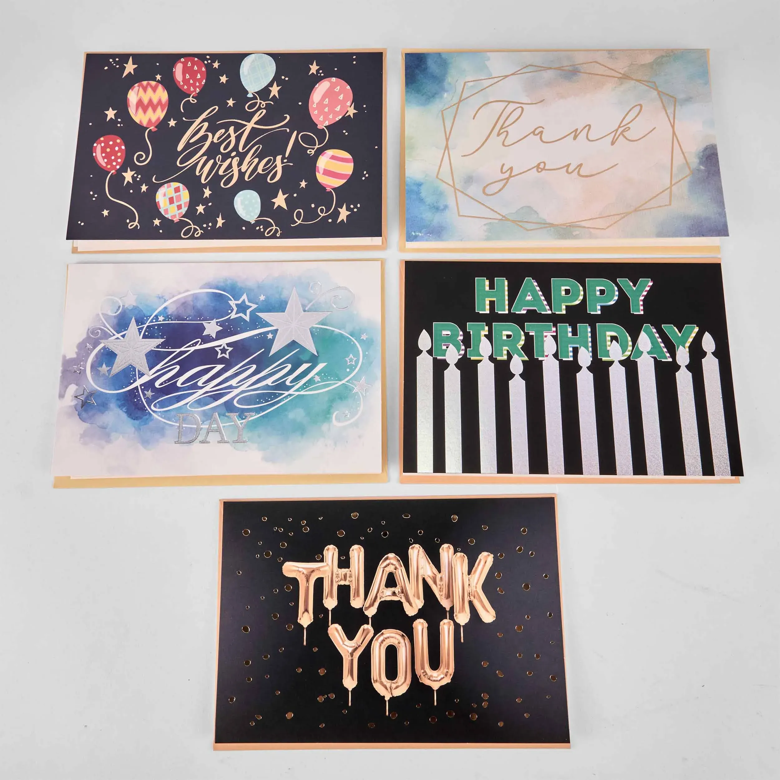 Gift cards with envelope, 64 pcs, 16 designs, 20x13cm photo 2