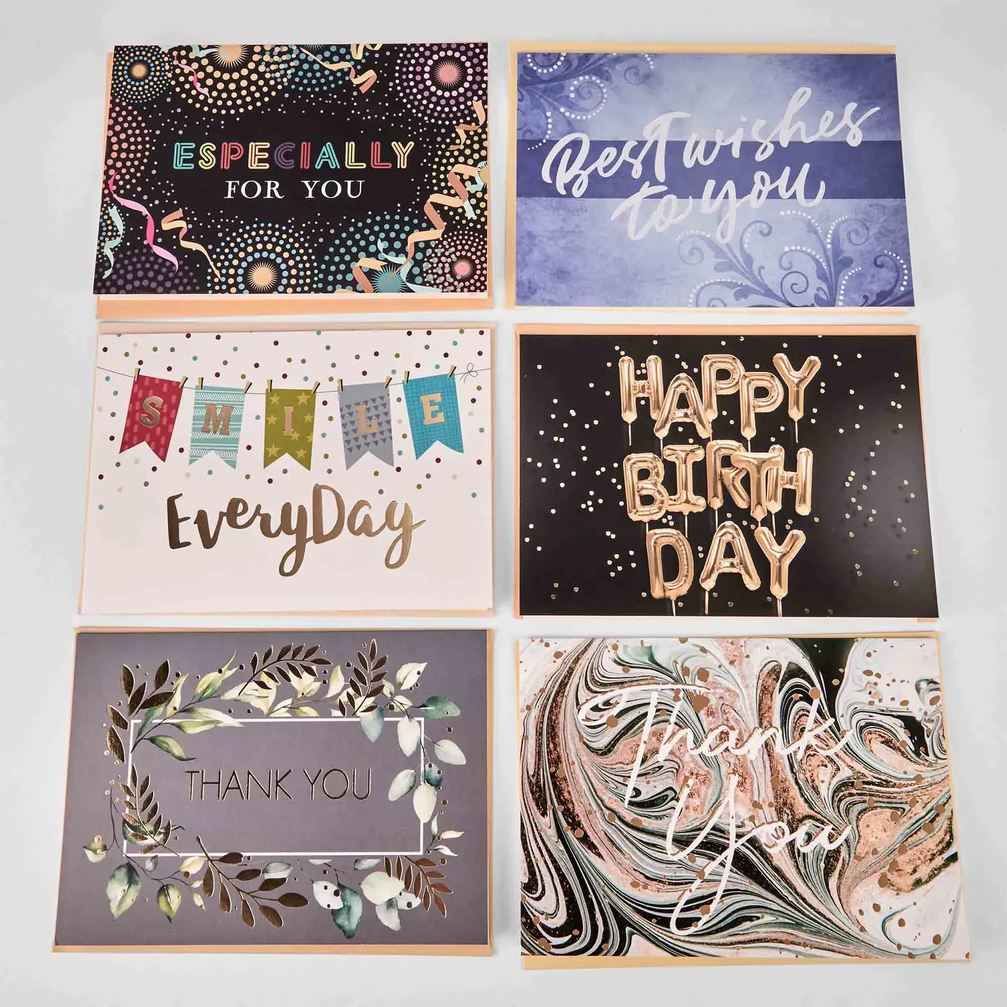 Gift cards with envelope, 64 pcs, 16 designs, 20x13cm photo 3