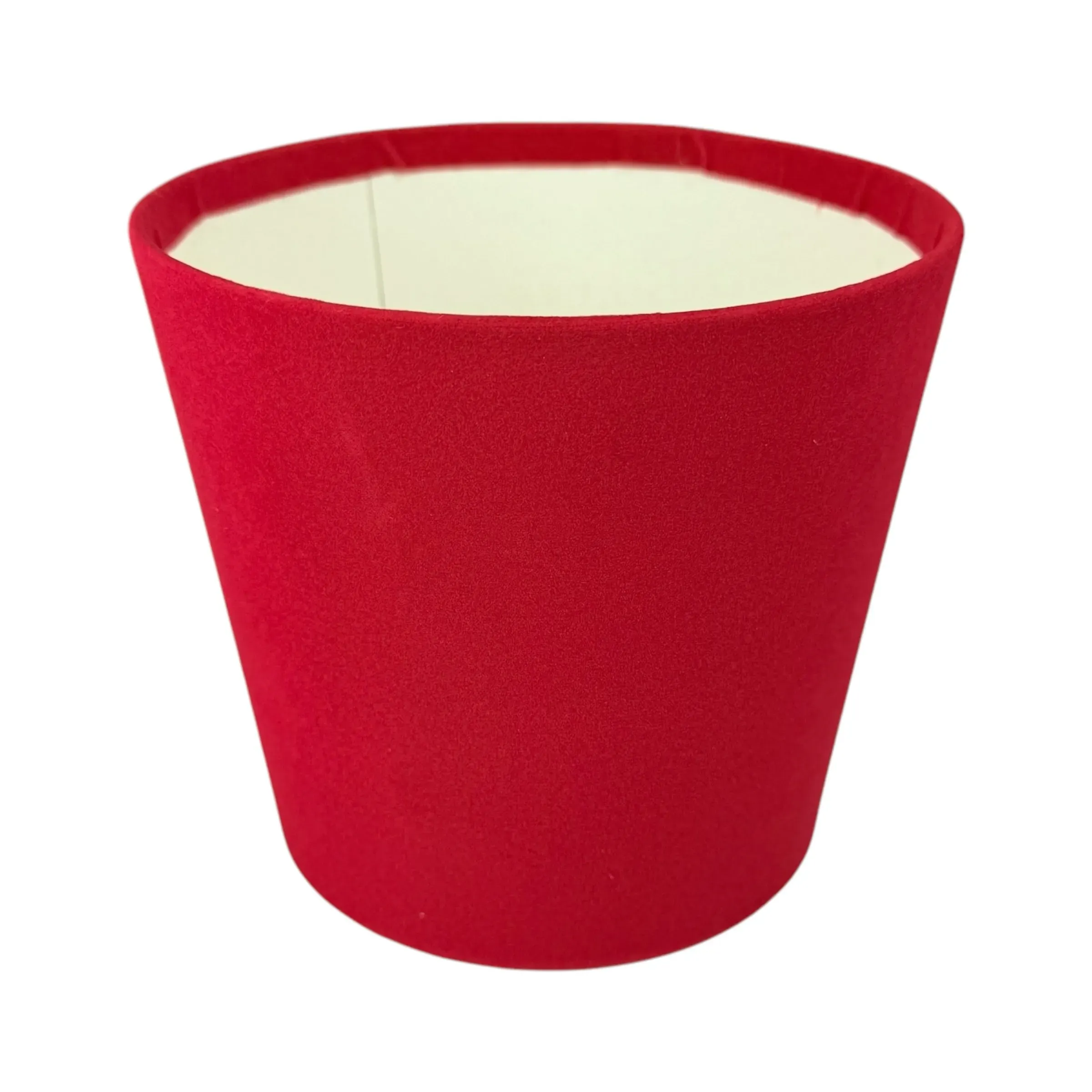 Round velvet flower box, red