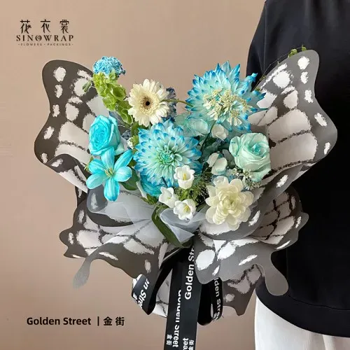 Hârtie de împachetat cu flori "Wings", 85g, #08 photo 7