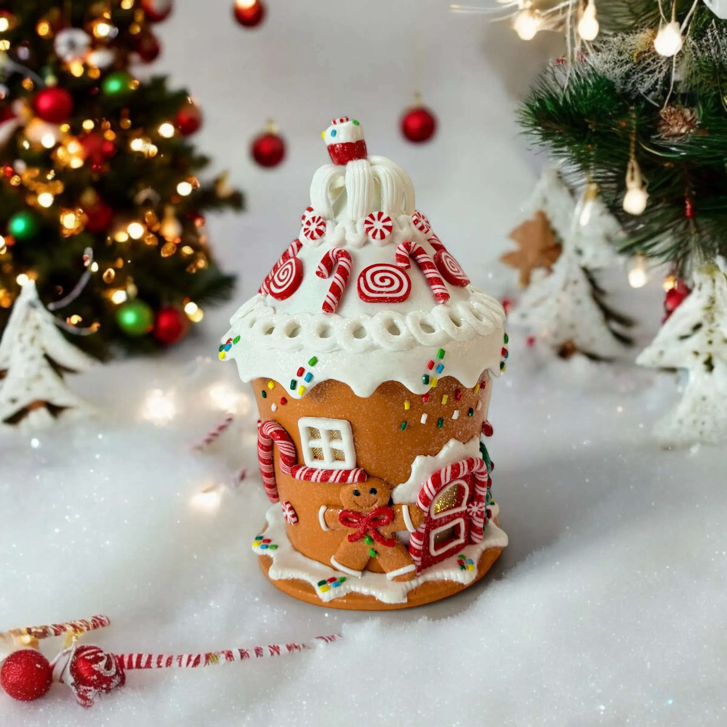 "Gingerbread House #9" ceramic figurine photo 2