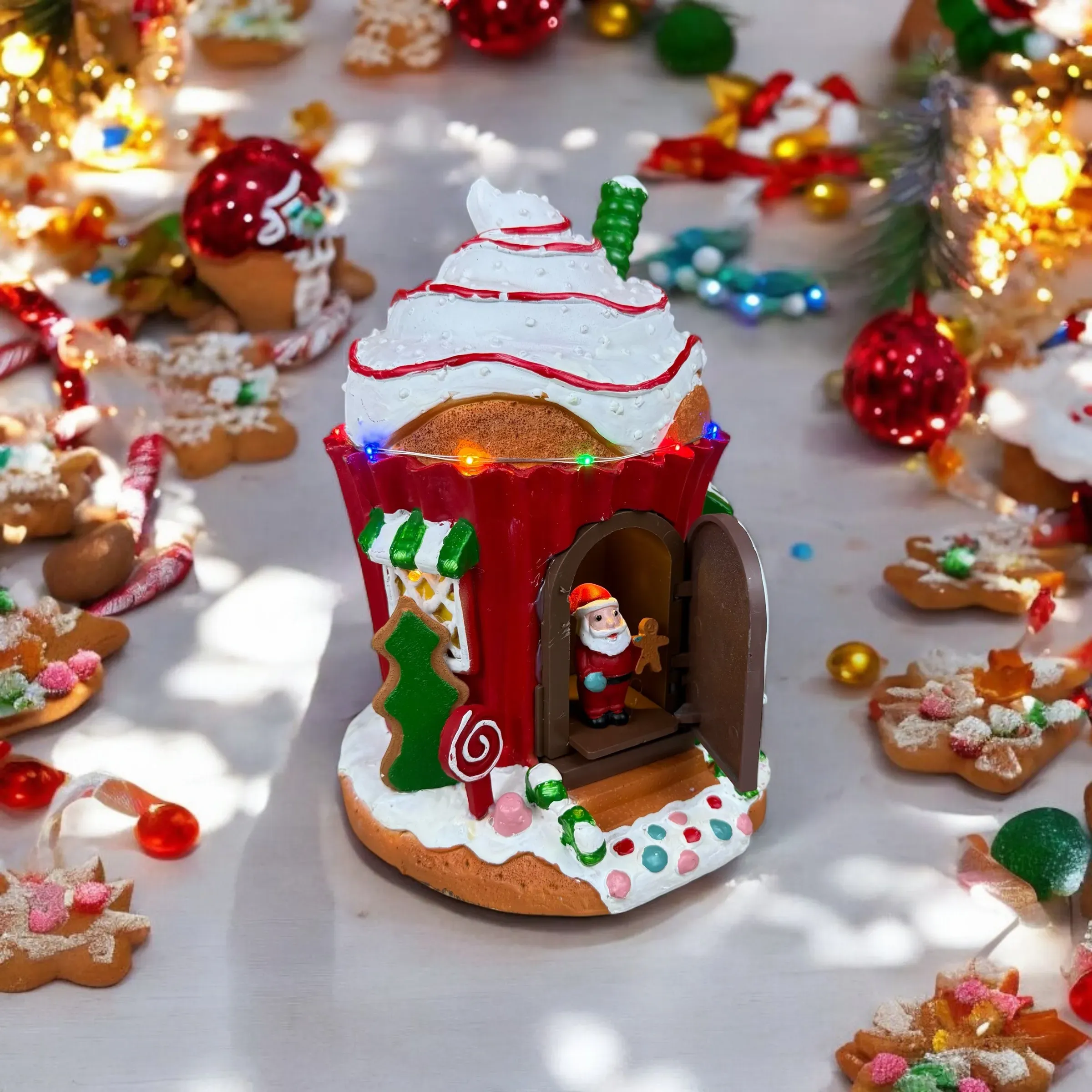 "Christmas Town #9" interaktív figura 3xAA, USB, 8 dal photo 5