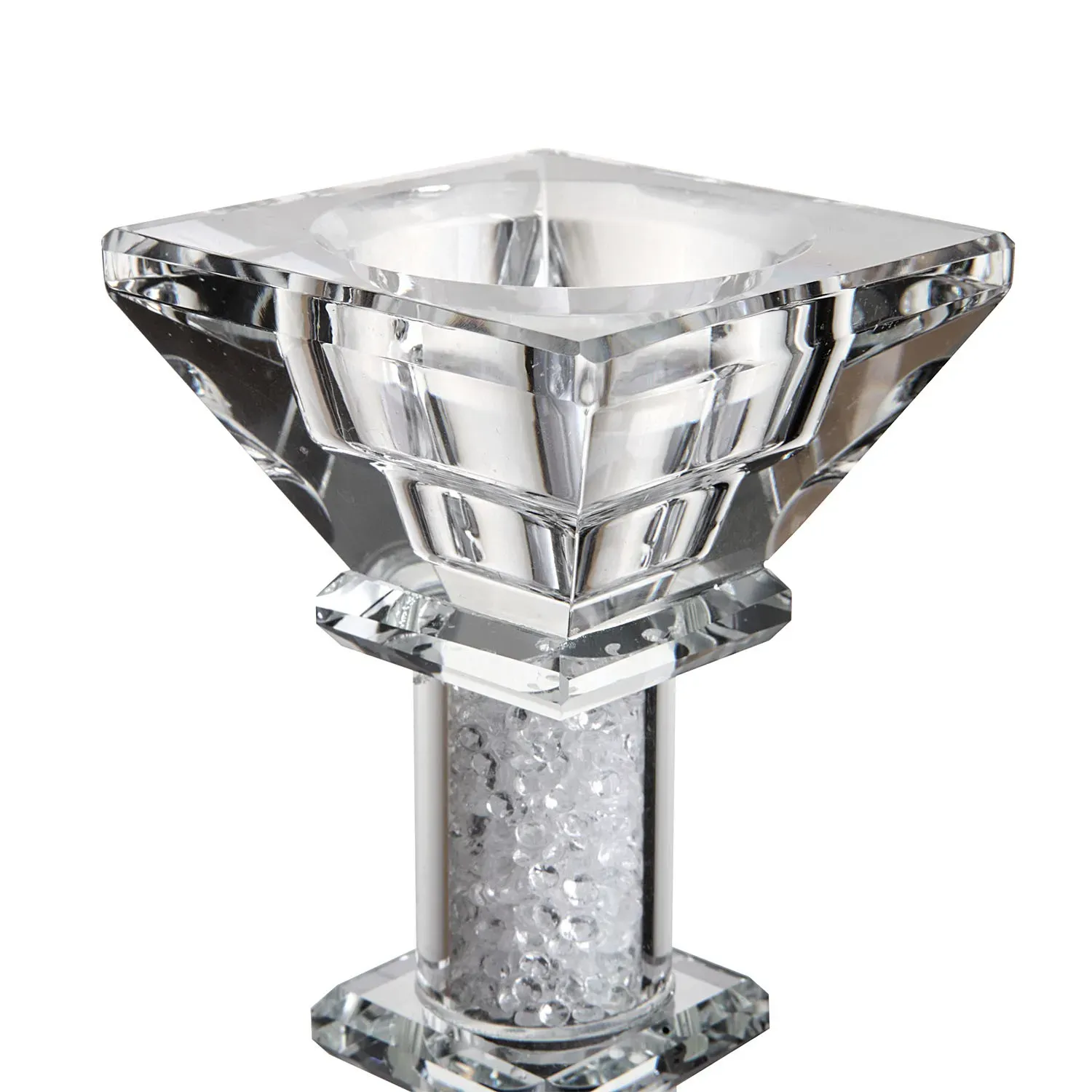 Candlestick with glass splinters, 19x7, 'Black and White' S photo 2
