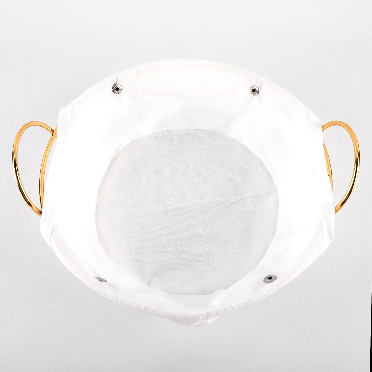 Cos de paine "Peana circle", alba, 23x23x8 photo 3