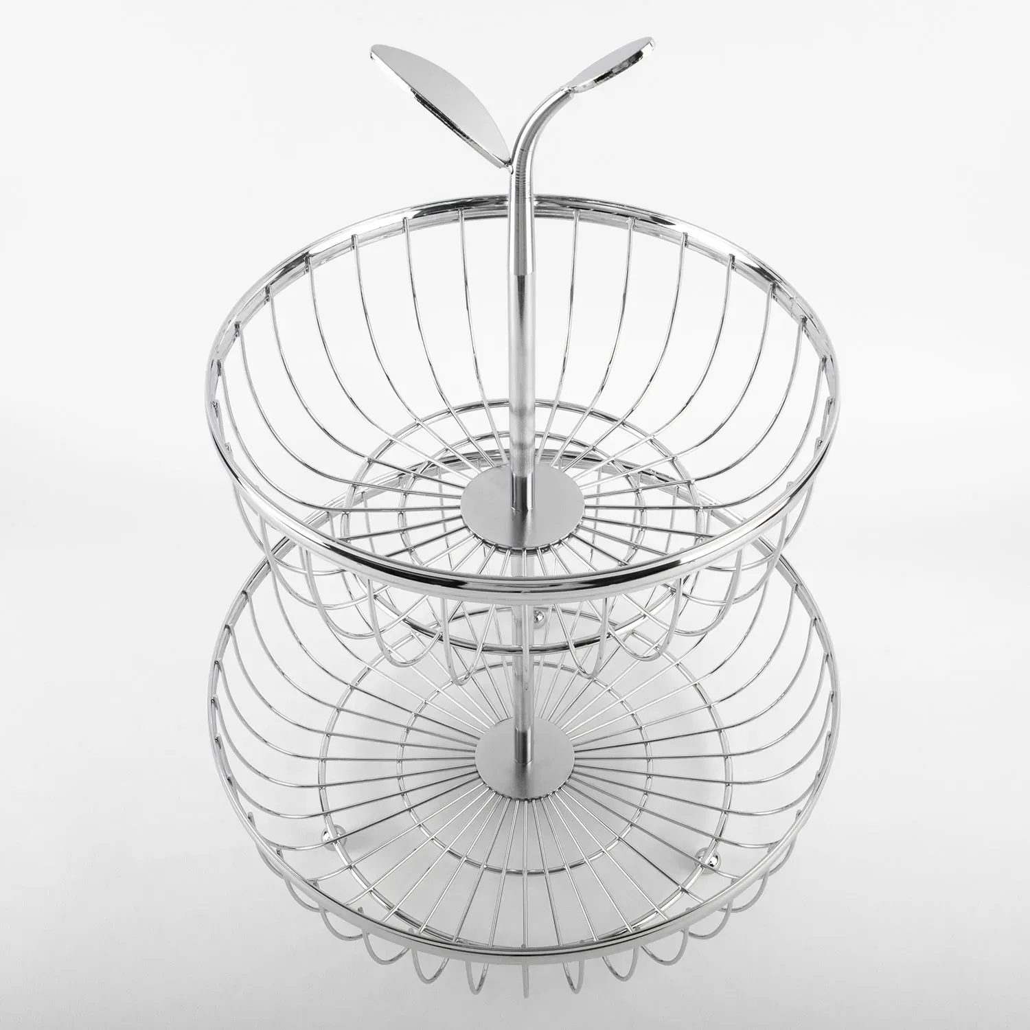 Fructiera, két szintes, ezüst, 38x23 photo 3