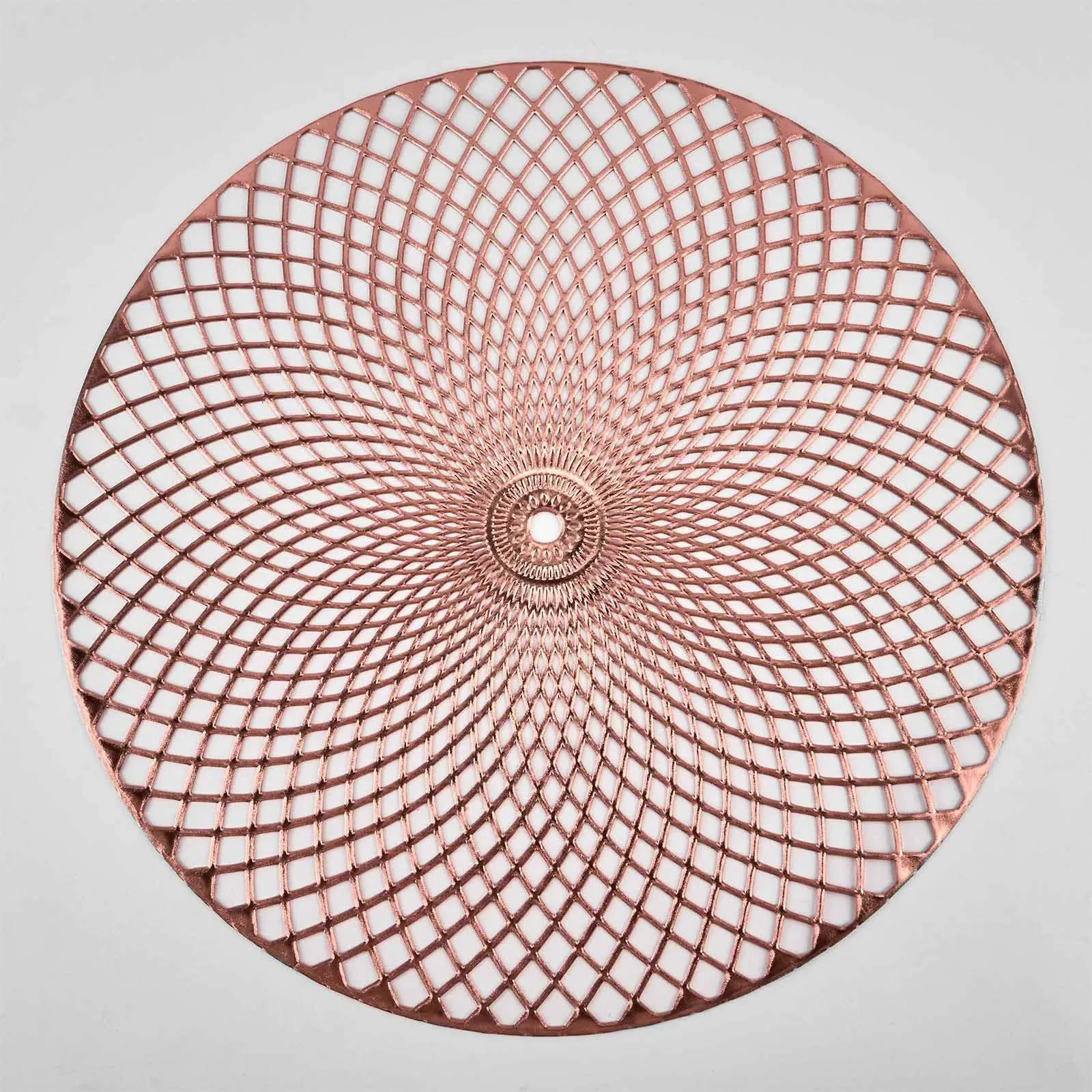 6 db-os tányértartó készlet, PVC, szigetelő és csúszásmentes, bronz, "Rombs"