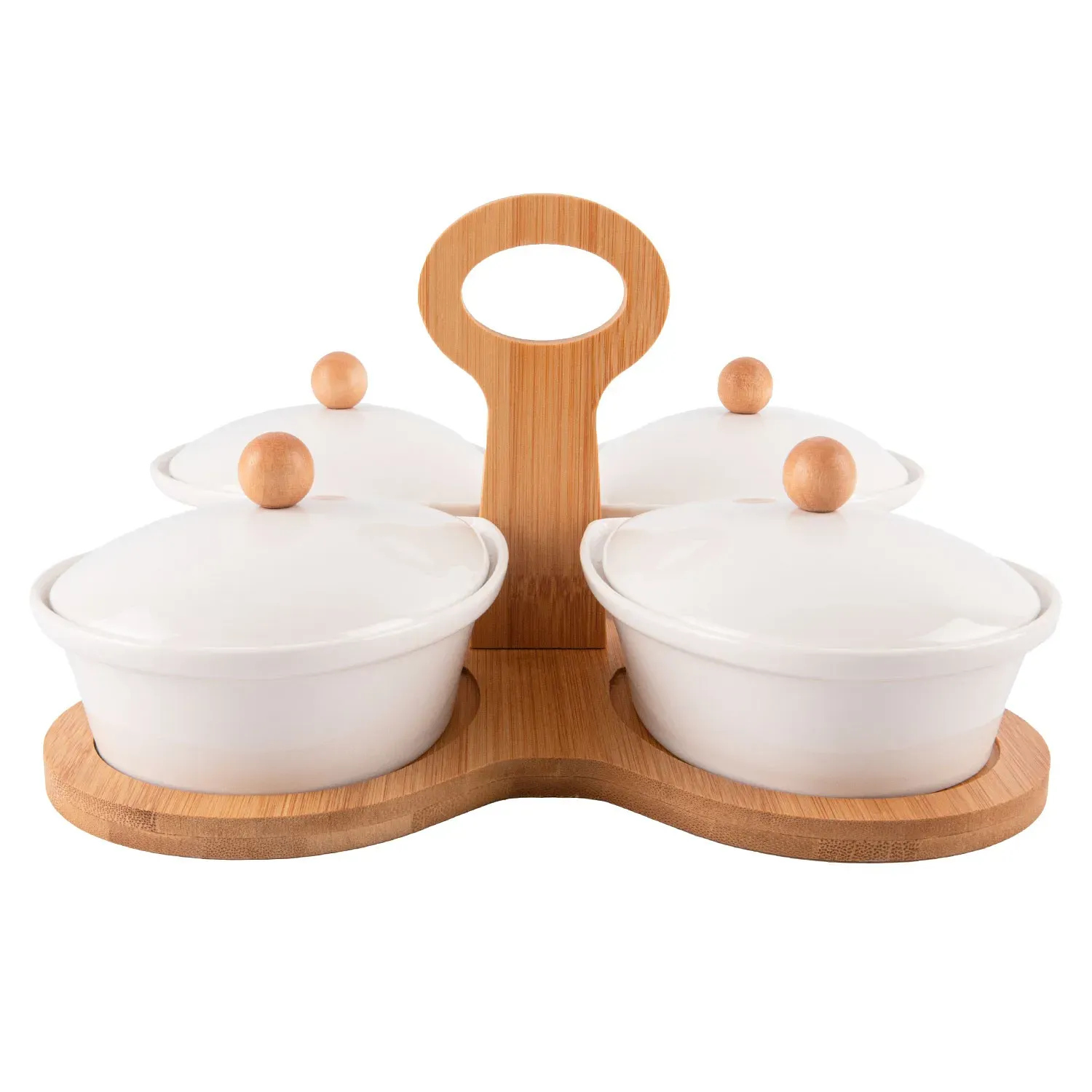 Set din ceramica pentru aperitiv "Drops" cu maner