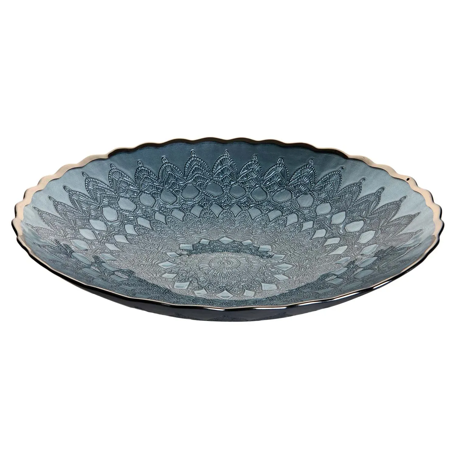 Blue breeze glass plate, 6/33 cm photo 3