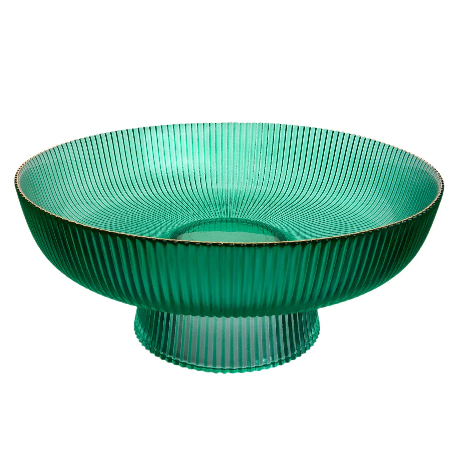 Bol pe picior din sticlă, „Colorito”, 11/25/25 cm, verde photo 2