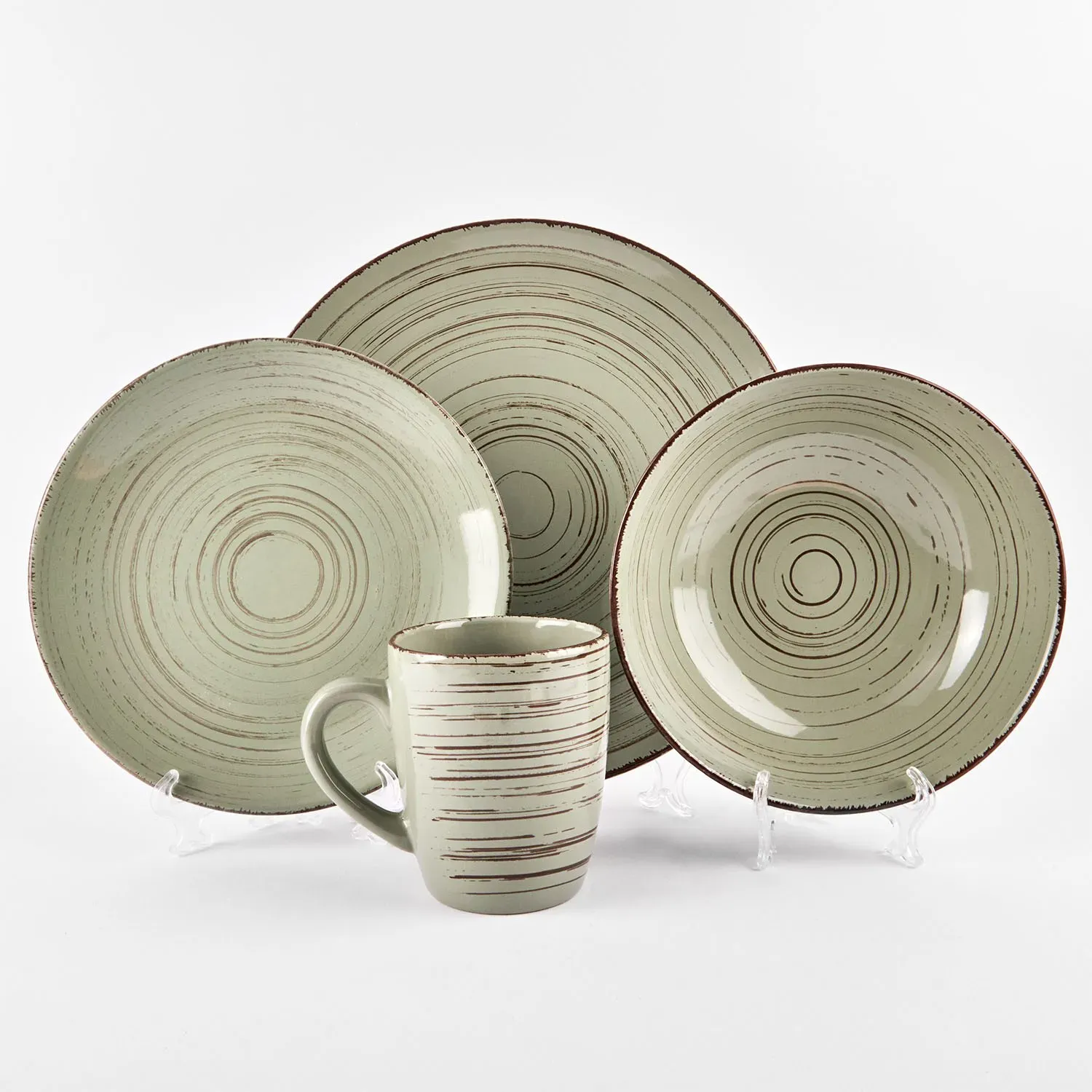 Set of 16 "Olive" piese vases