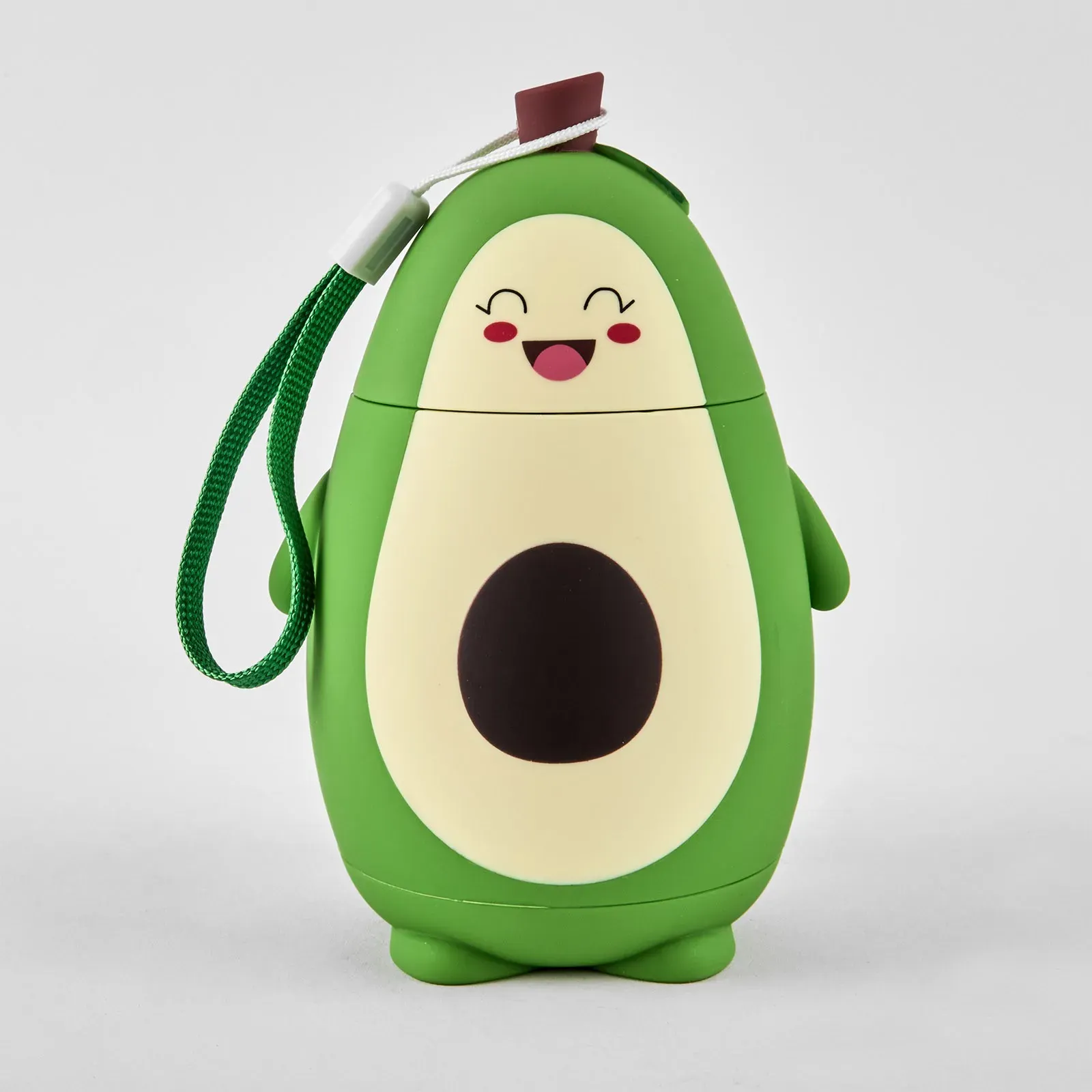 Butelka na wodę Avocado 320 ml, z paskiem, śmieje się
