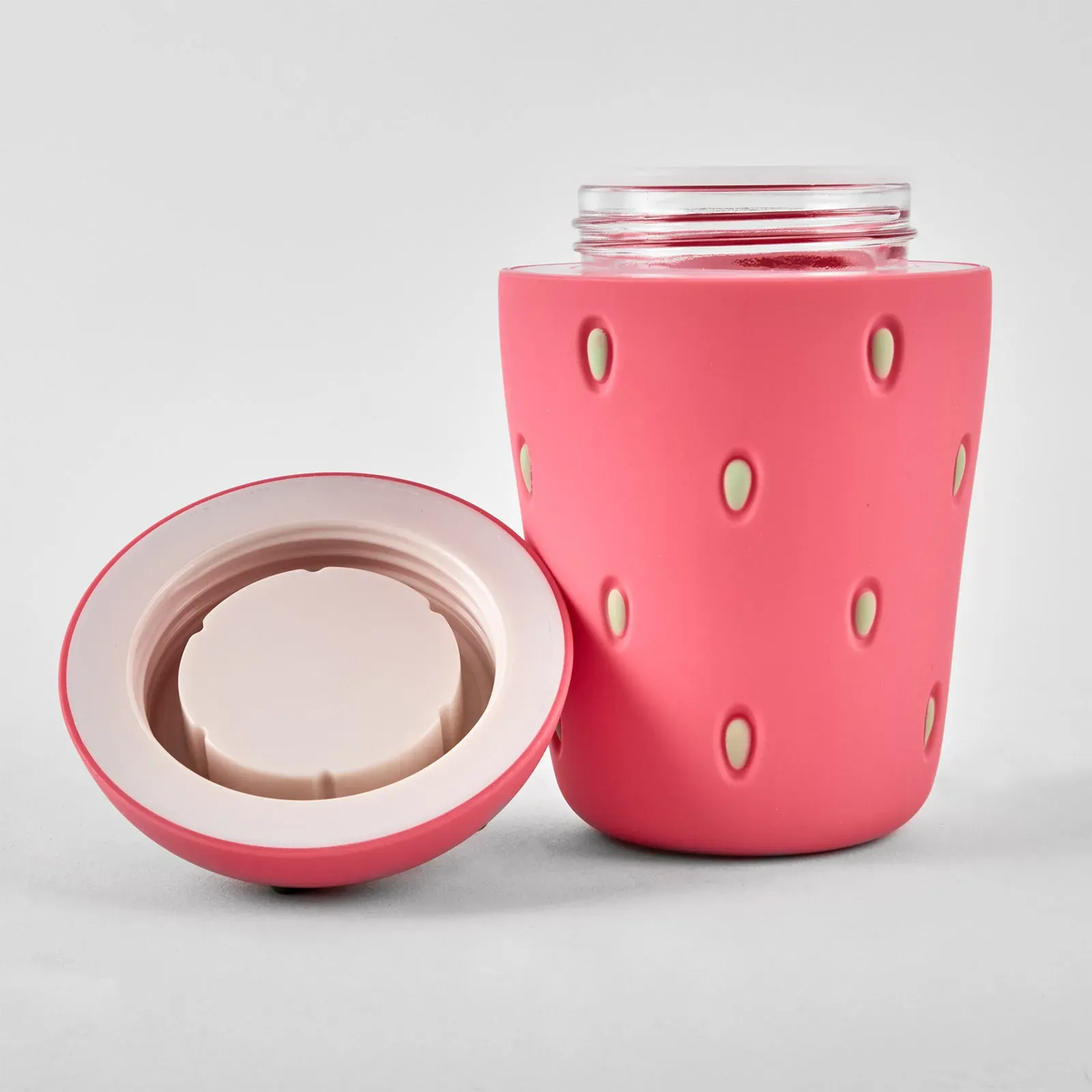 Sticla de apa "Strawberry" 300 ml, roz photo 2