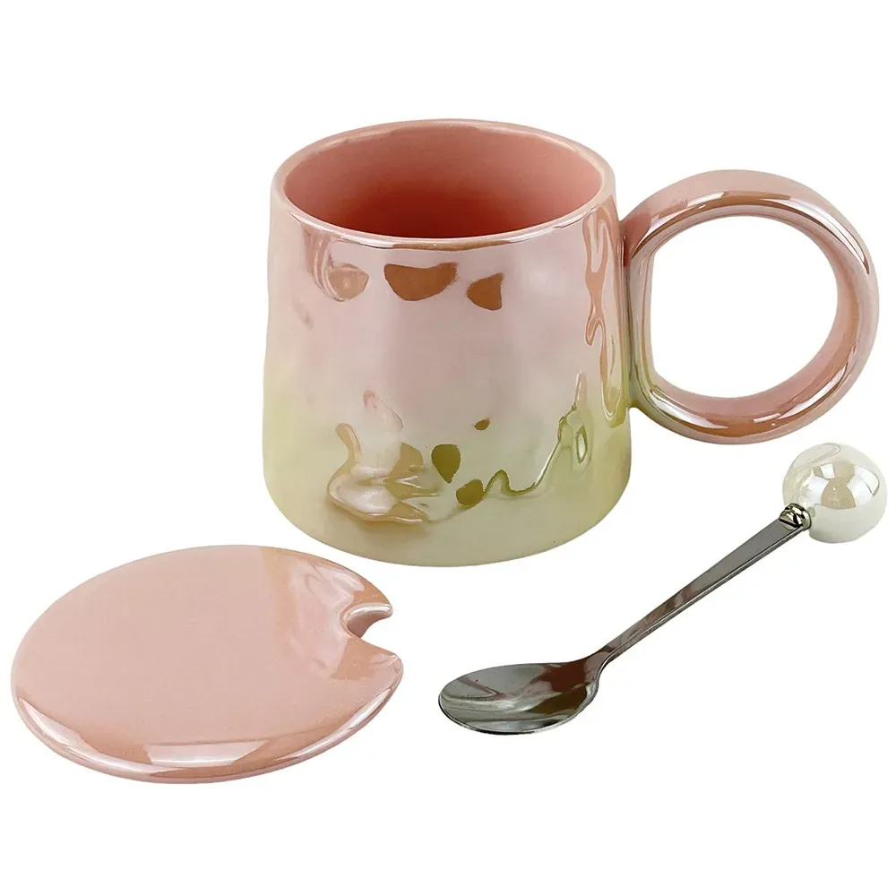 Cana roz din ceramica "Heliu"