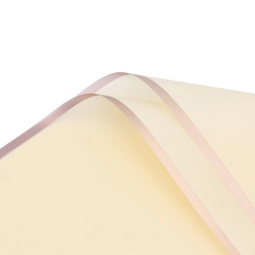 Transparent beige cellophane with bronze edge #16