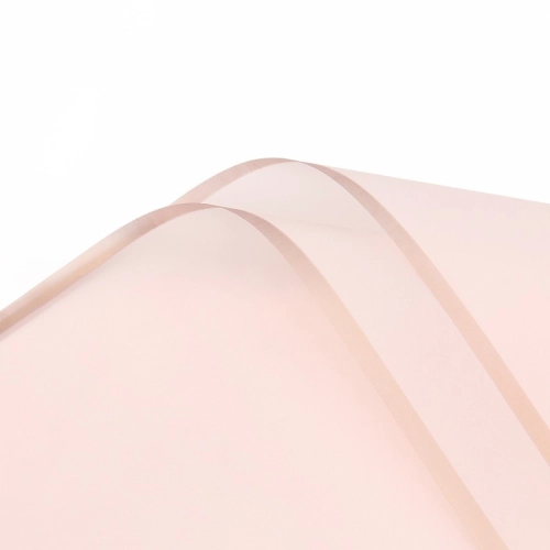 Celofan transparent roz deschis, cu margine de bronz #12
