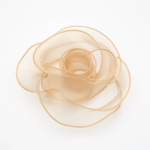 Panglică din organza "Premium", aur,  4cm / 9.14m #062