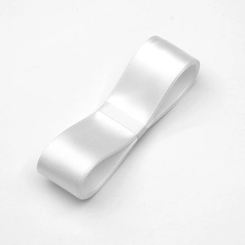 Panglică din poliester, albă, 2,5 cm / 32 m #111