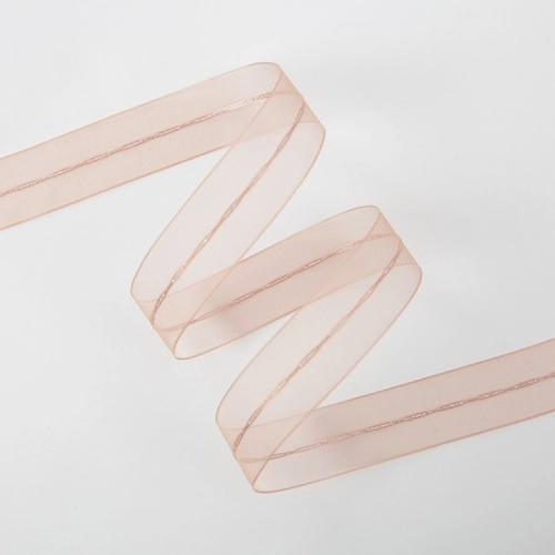 Panglică din organza "Beauty Line", peony 2,5 cm / 32m #162