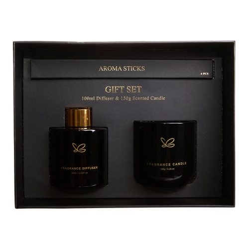 Set difuzor de aromă și lumânare de aromă "Golden" Rose oud